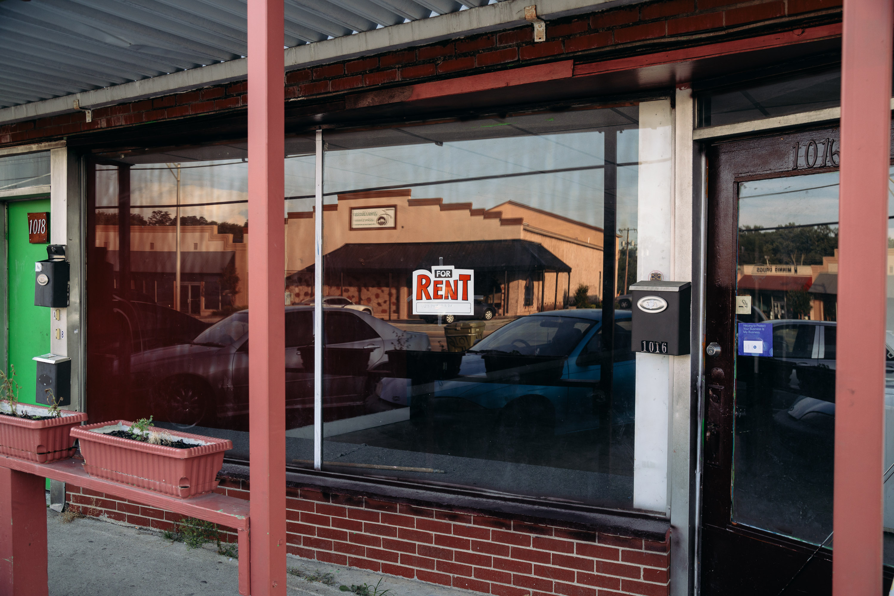 A storefront for rent along South Cumberland Street, known as Little Mexico, in Morristown, Tenn. Since the raid, much of the Latin community have stopped going out in public and businesses are hurting.