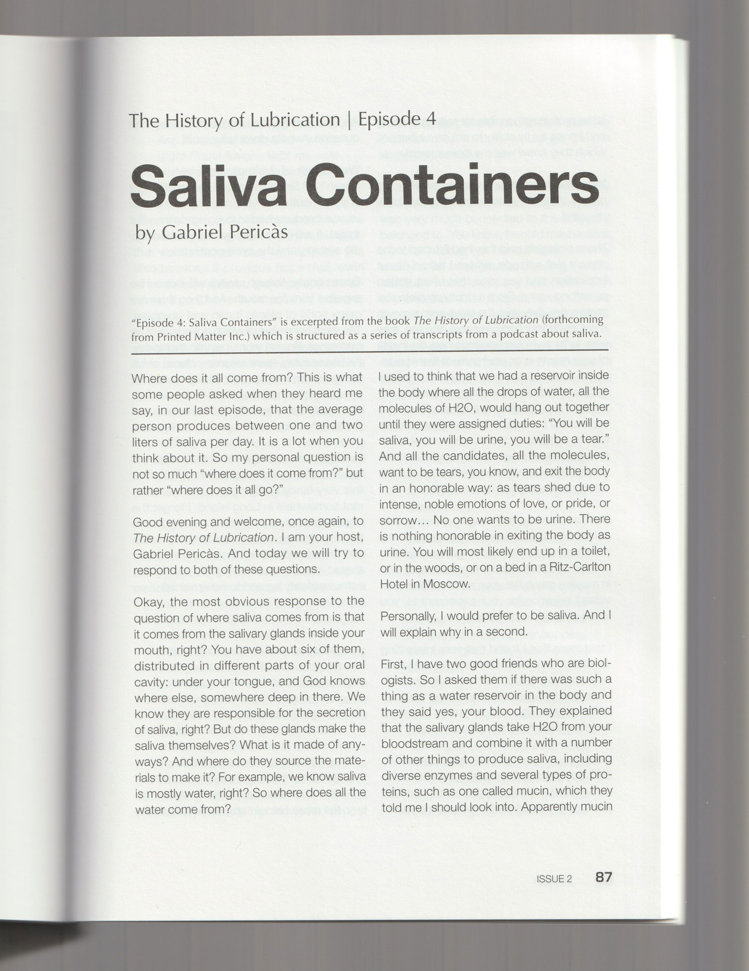Saliva Containers, 2021Textin Facility Magazine, Issue 2
