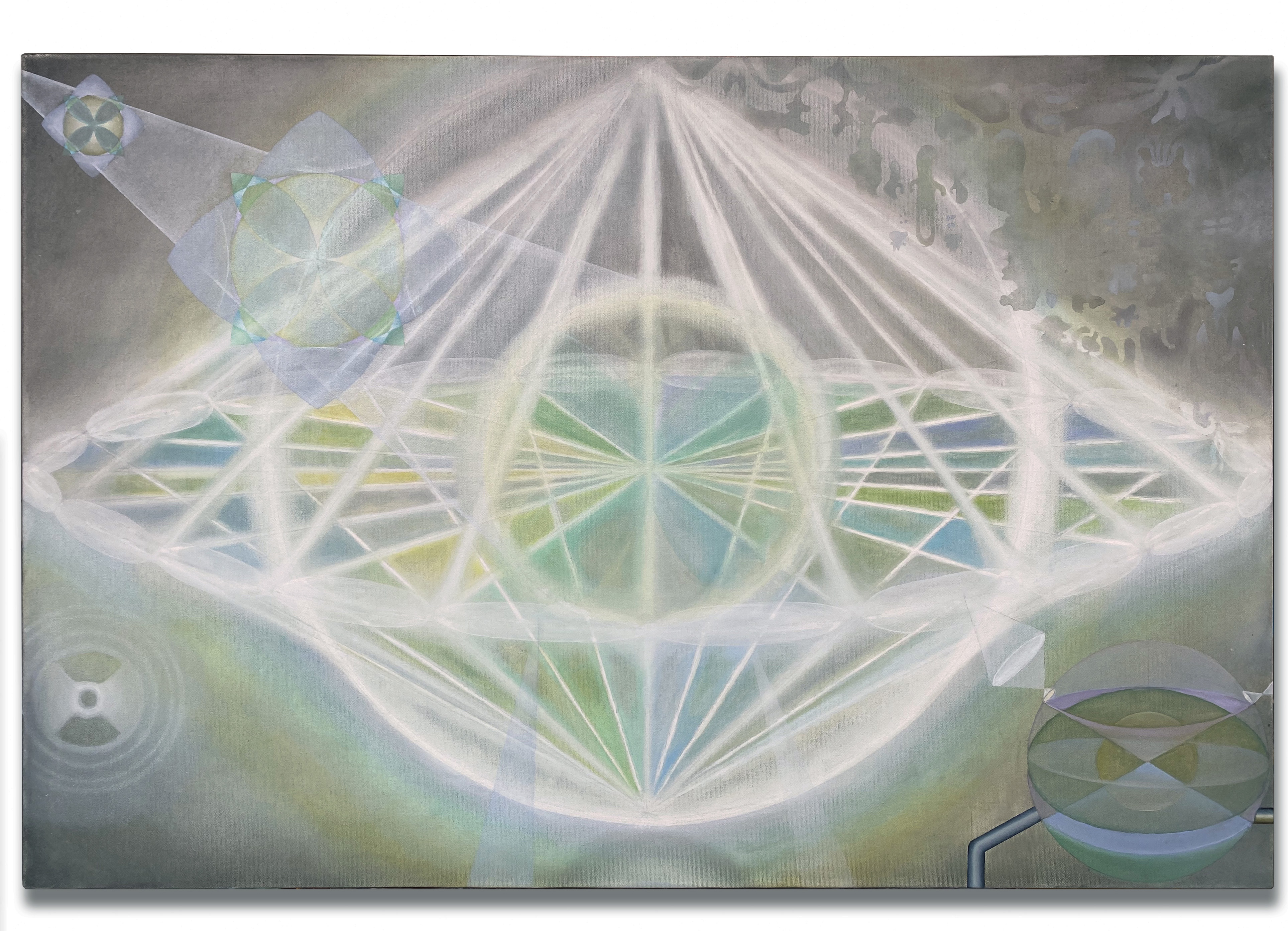 Looking Into the Field 1: The Ever-Eidening Ray 2021 Oil On Canvas 24' × 36"