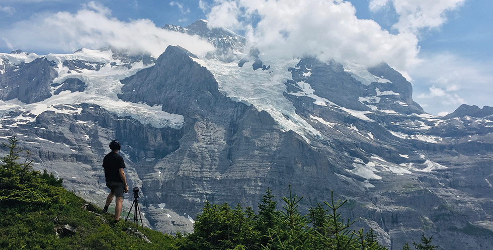 View of Jungfrau, Wengernalp, Canton Bern. (July 2019)
