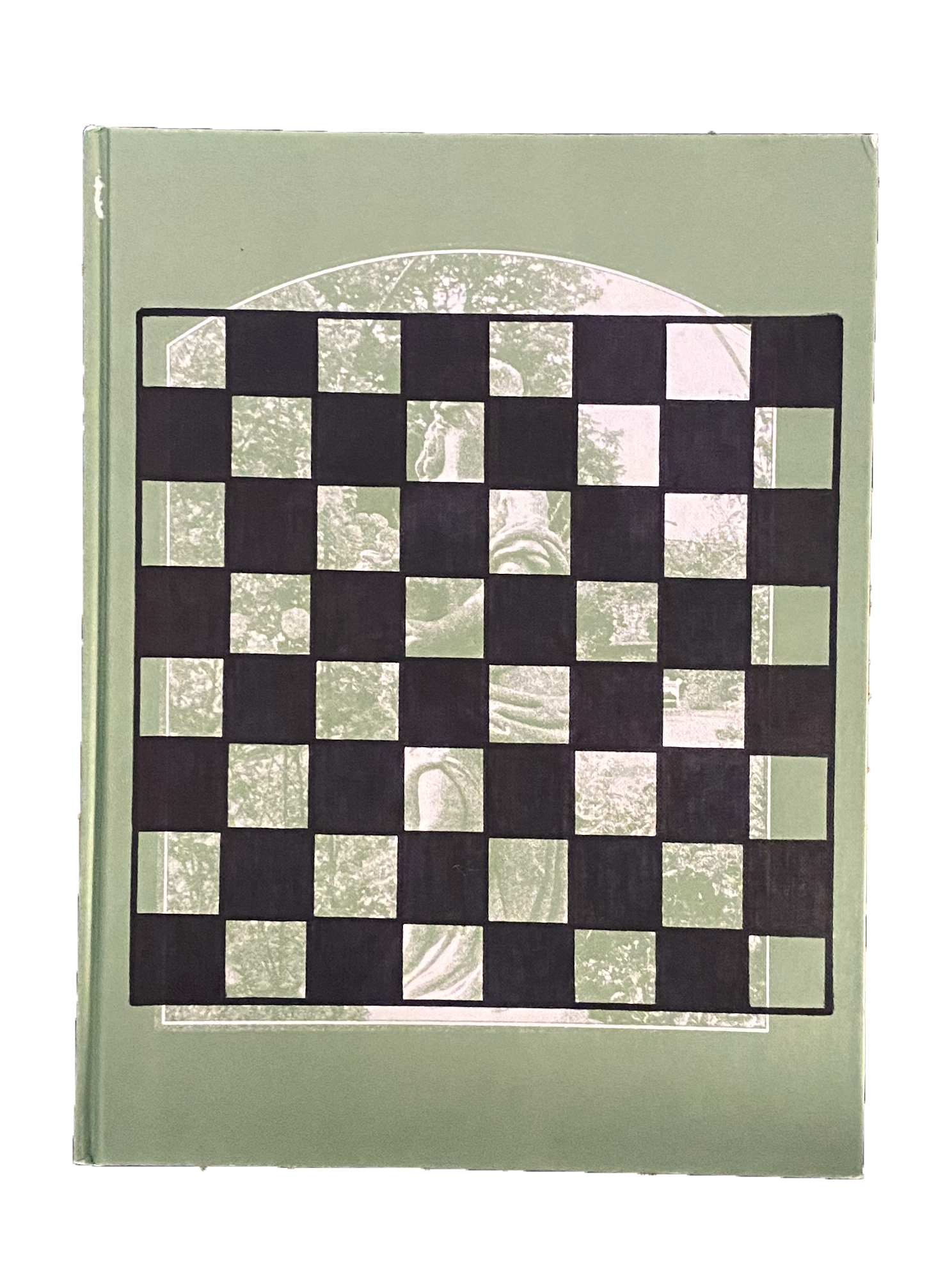 To-Scale Chess Board drawn on a book about gardening