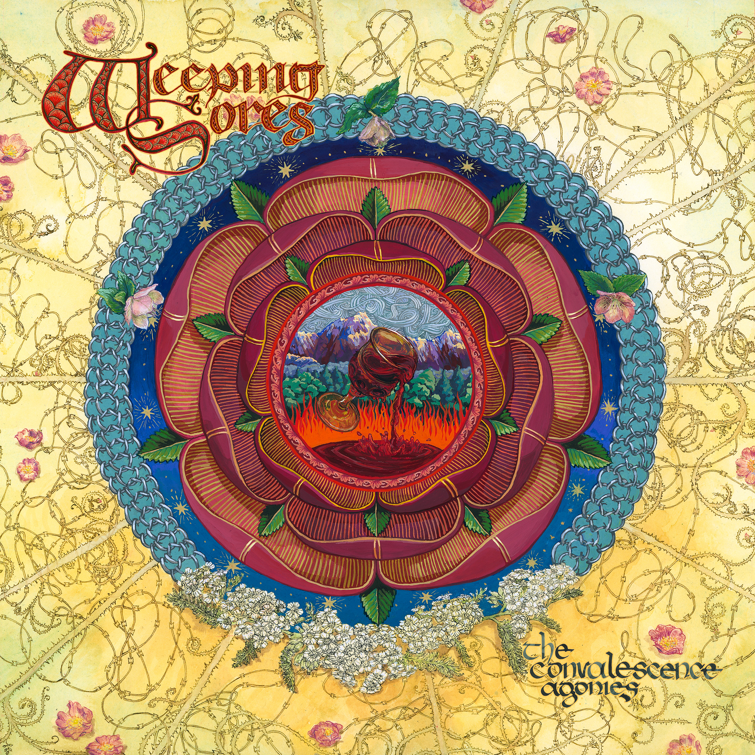 Cover art for Weeping Sores' 2025 album, The Convalescence Agonies, out on I, Voidhanger