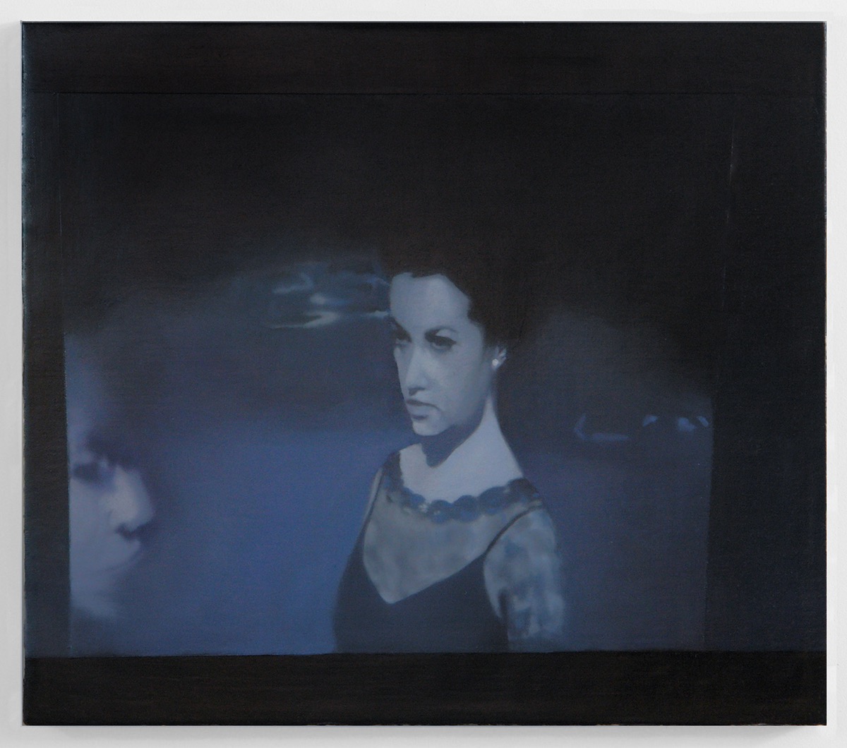 Laptop view (I live alone.), 2016oil on linen, 14 x 16 in.