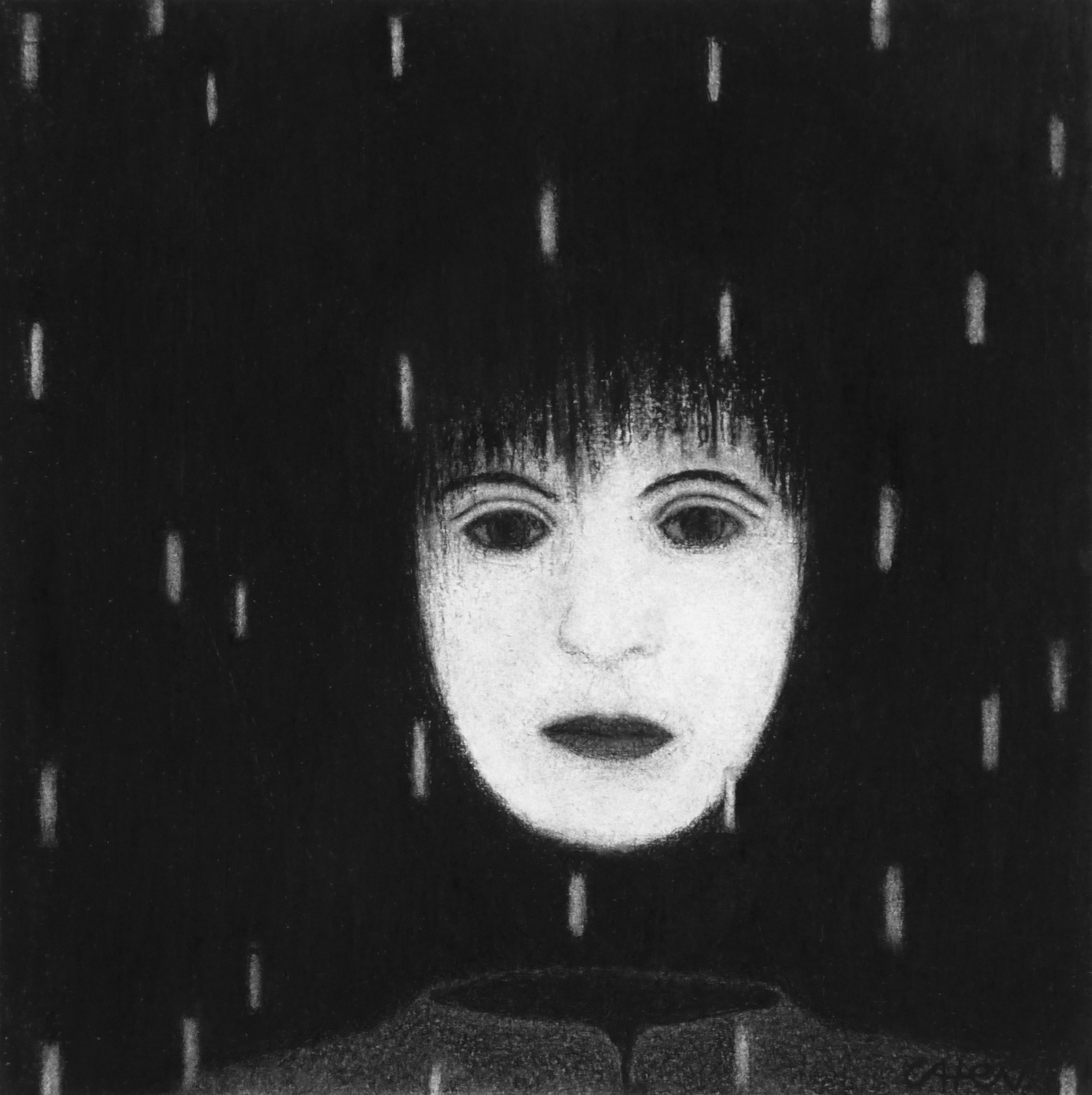 grafiet en houtskool op papier, 30 x 30 cm, 2020