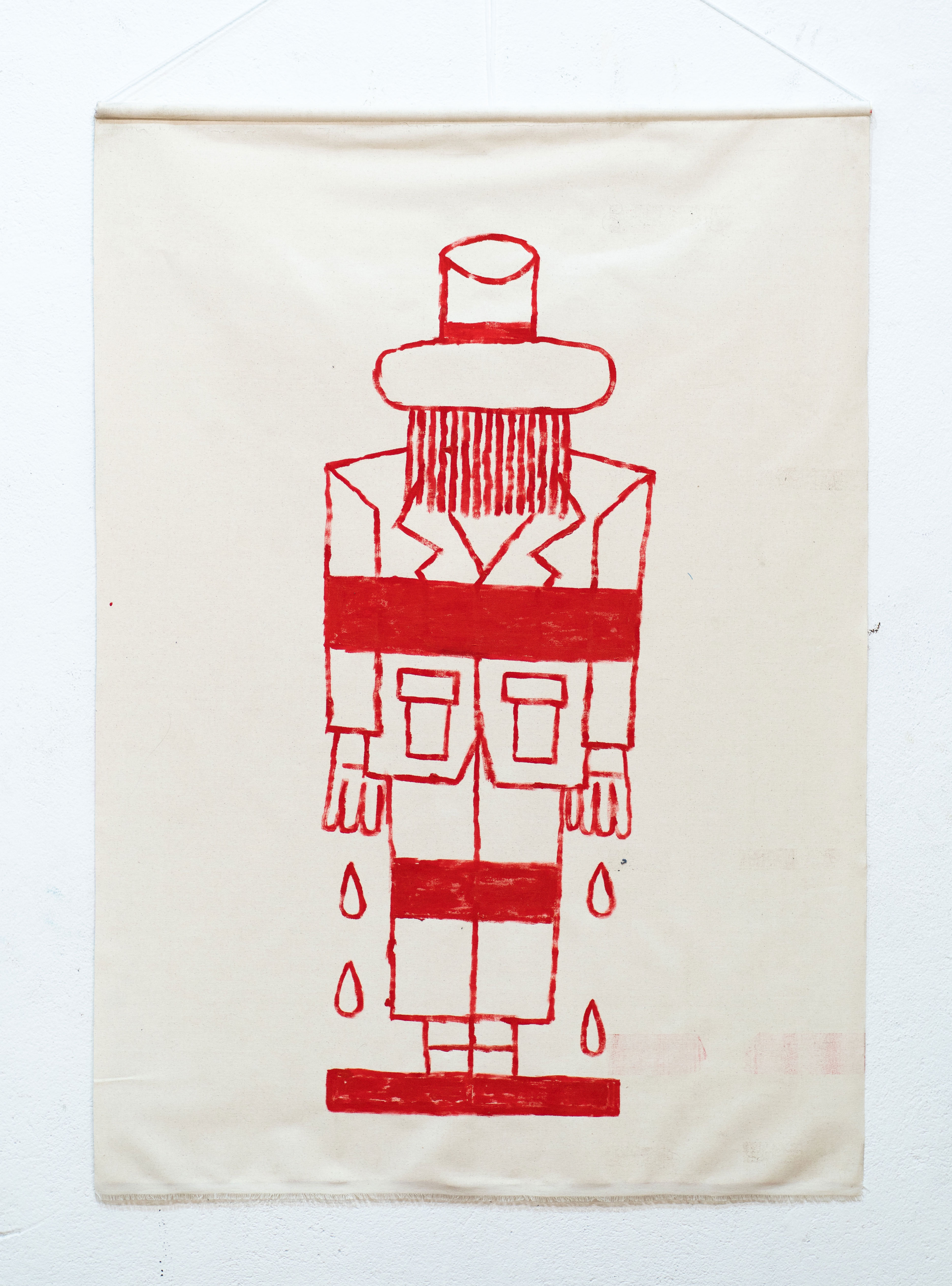 Bagmati River Flag/ Acrylics on Cotton