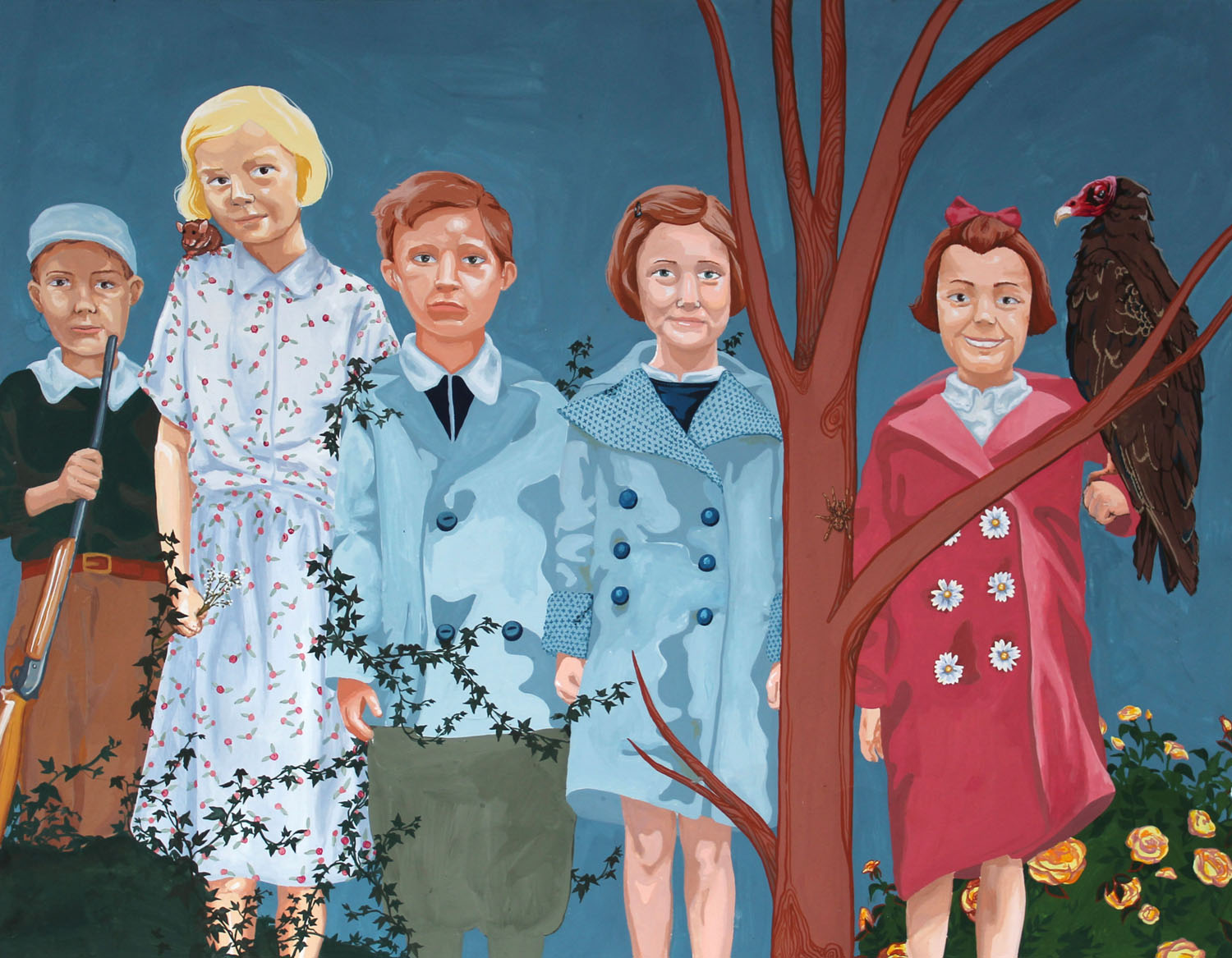 Family Tree16” x 20”, Gouache, 2022