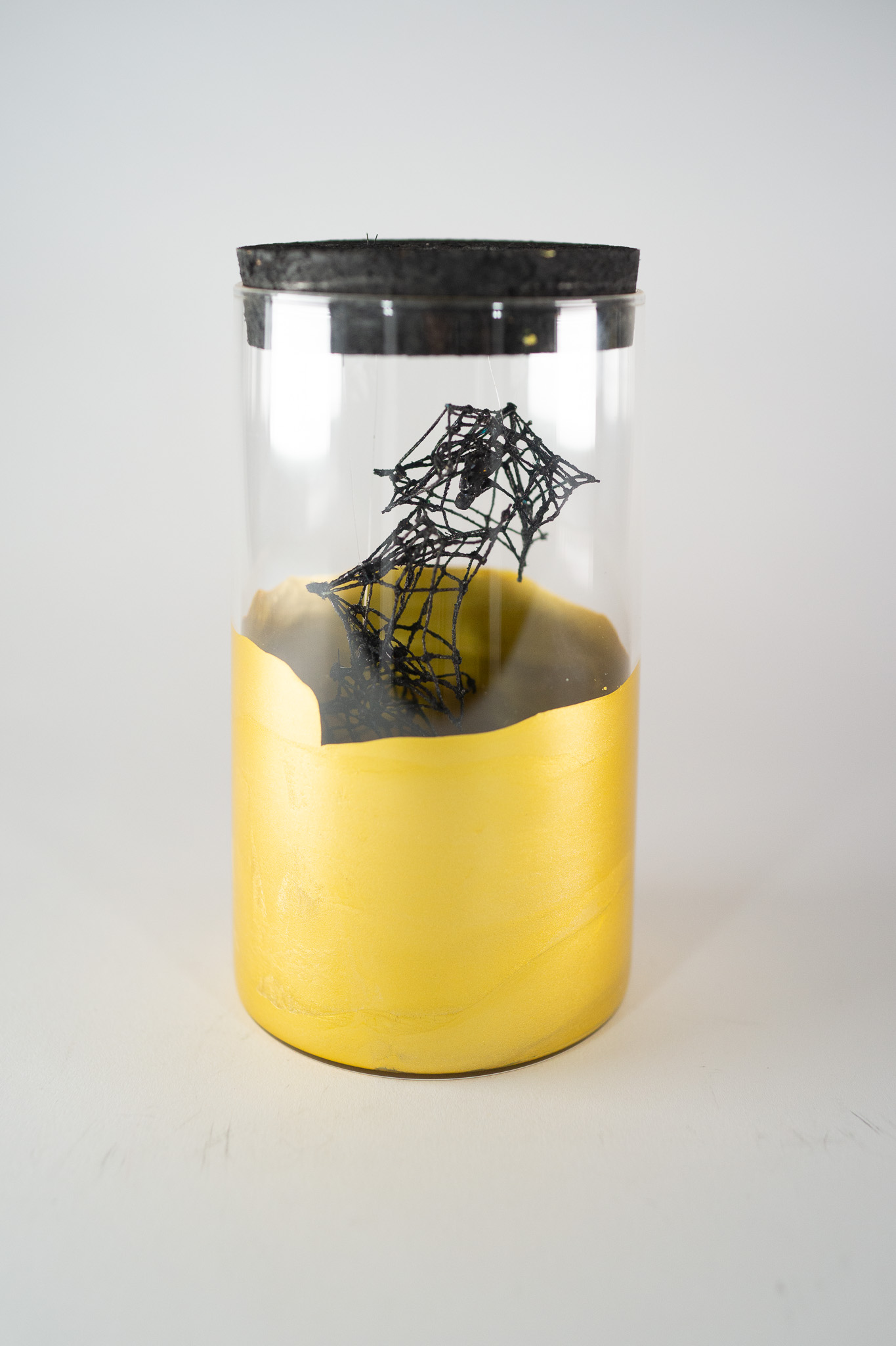 Big Ideas (Stay Gold) • Embroidery floss, paint, glass jar • 3 1/3 x 3 1/3 x 6 3/8 in • 2022