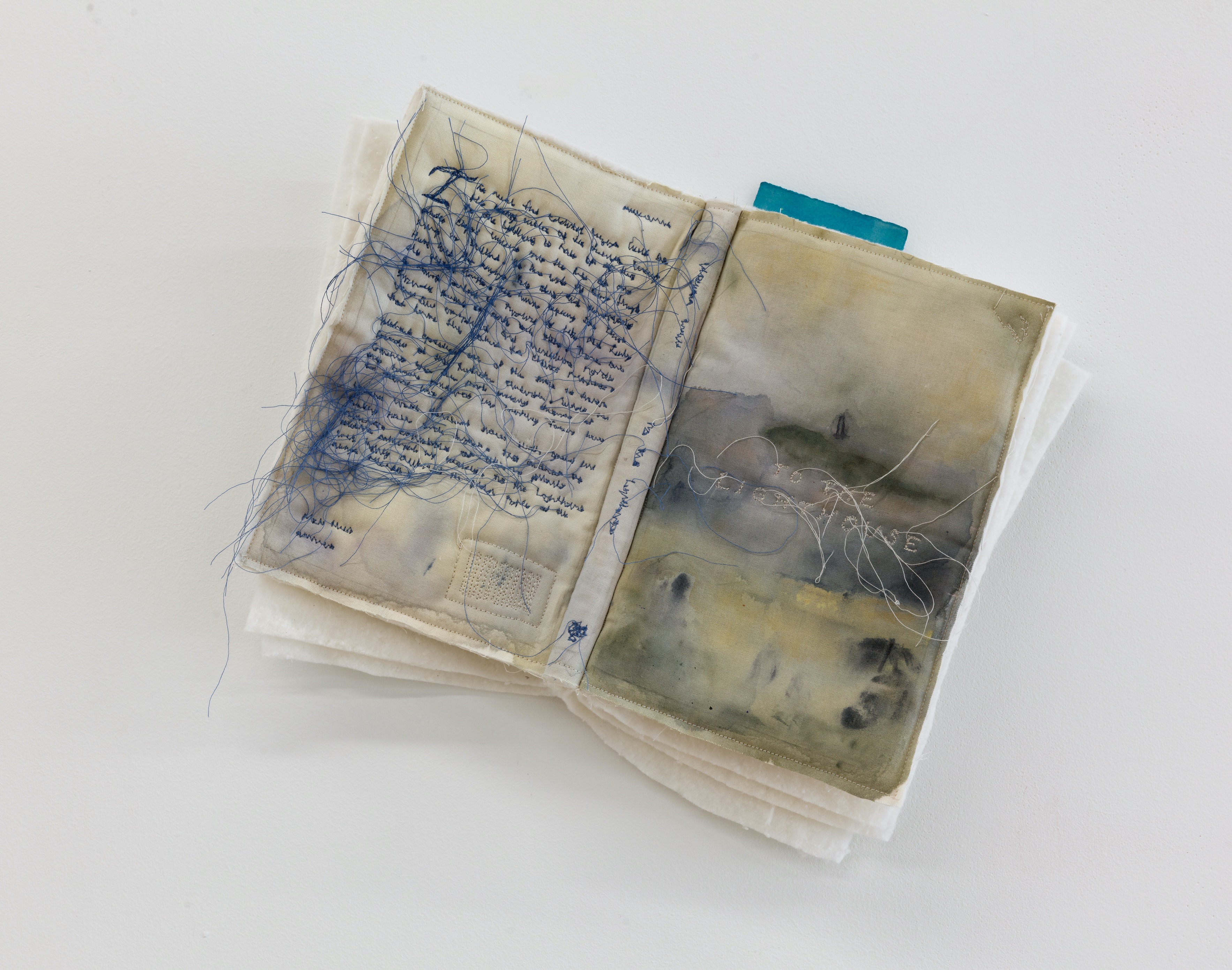  Lighthouse, acrylic, thread, paper, muslin, 2022