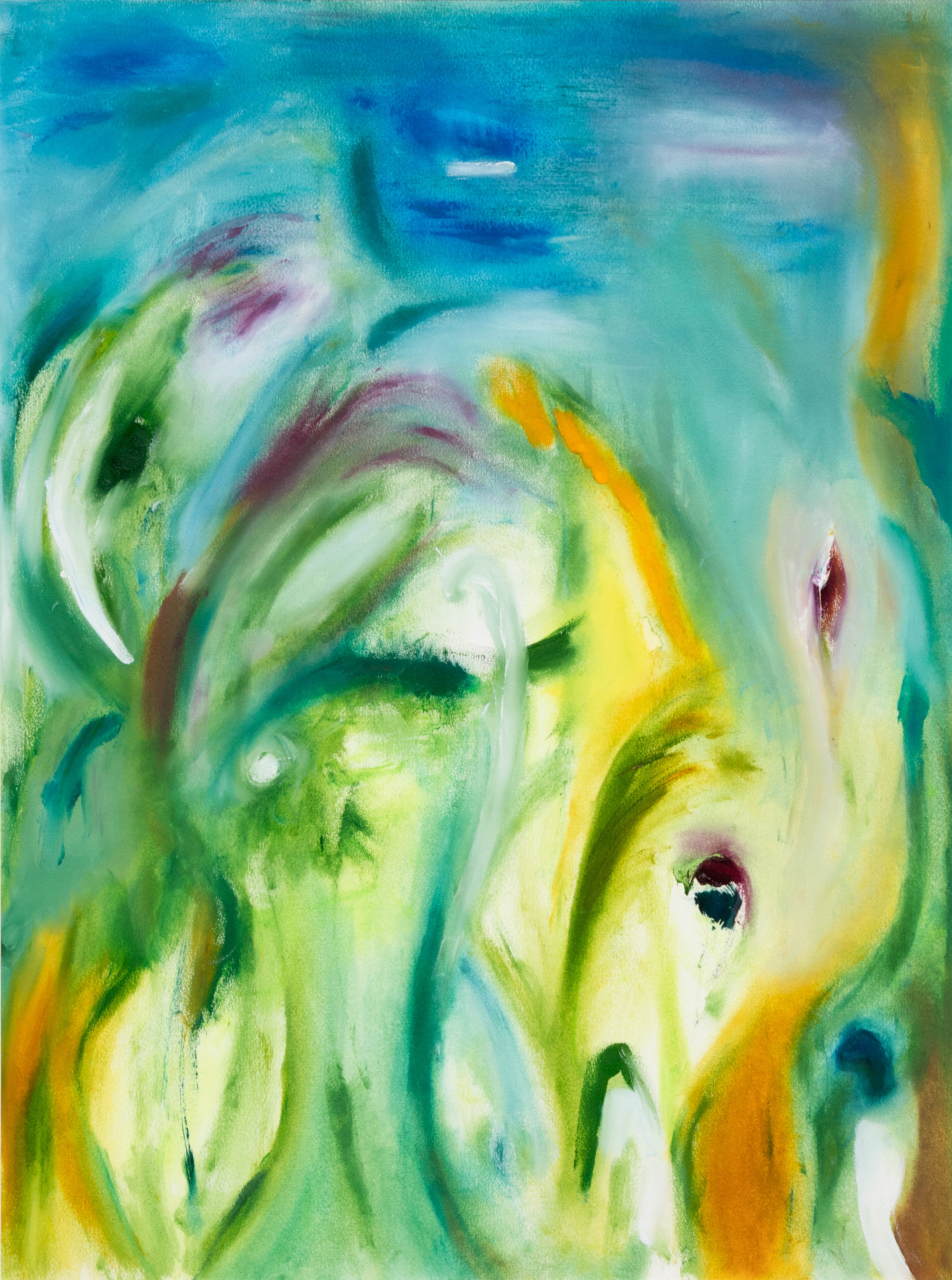 Tropical Storm, 2025, oil on paper, 57cm x 80cm