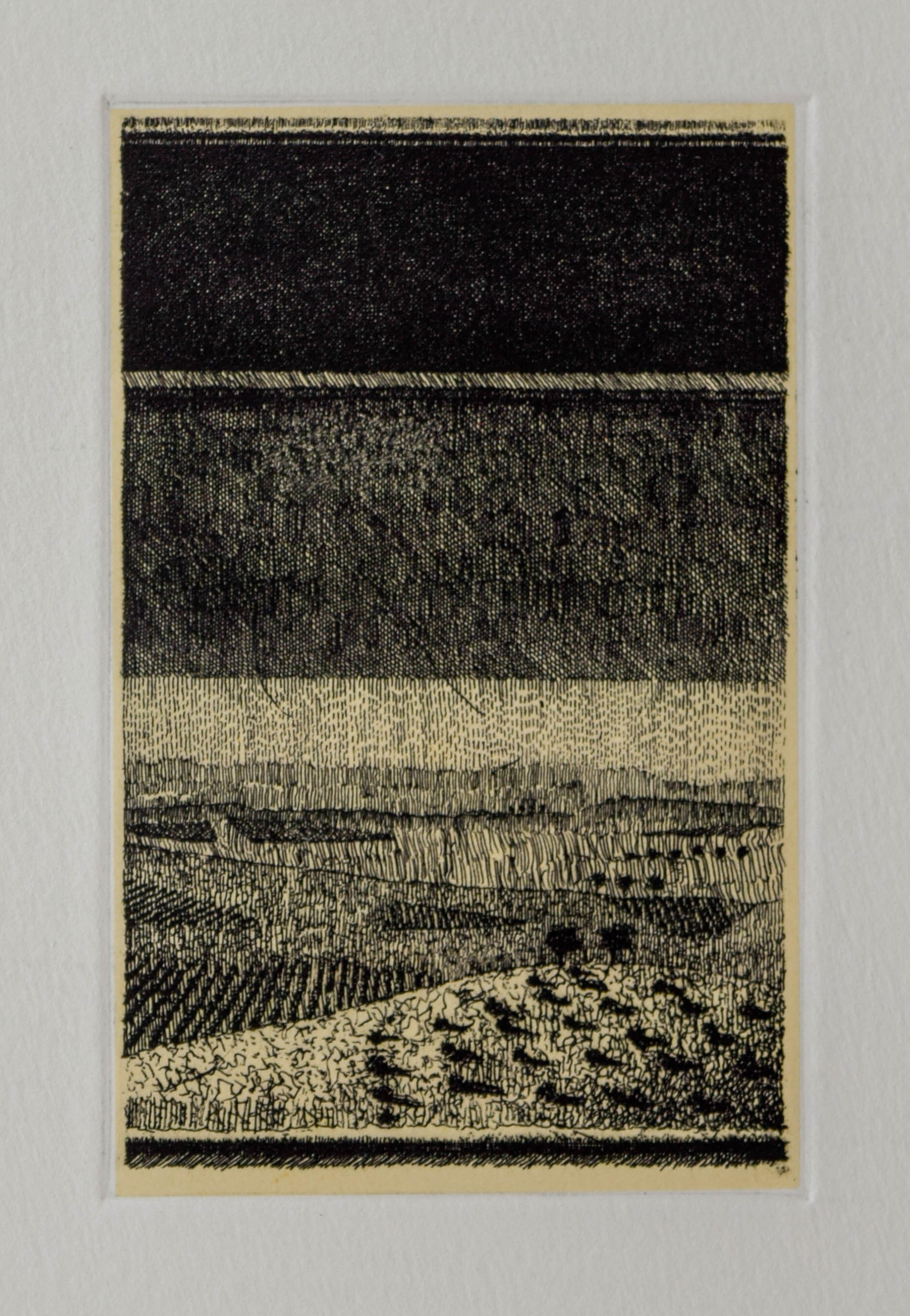 Apparizione, paesaggio, 2020, acquaforte su zinco, mm 120x80