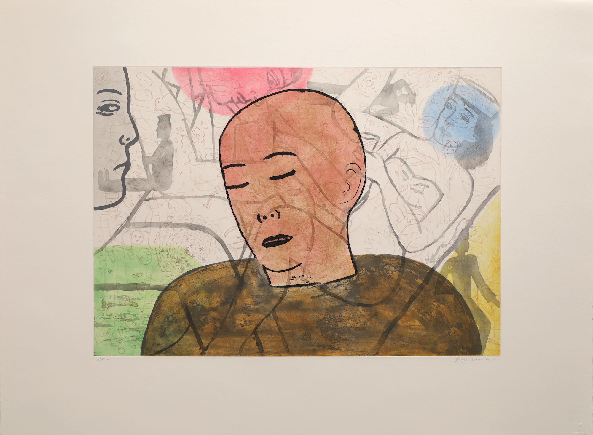 Past Tense, 2000, Soft-ground etching with aquatint, Paper size 29 x 39 in. (Image size 19 x 26 in.) Edition of 50, A.P. 8 $2,800 (unframed)