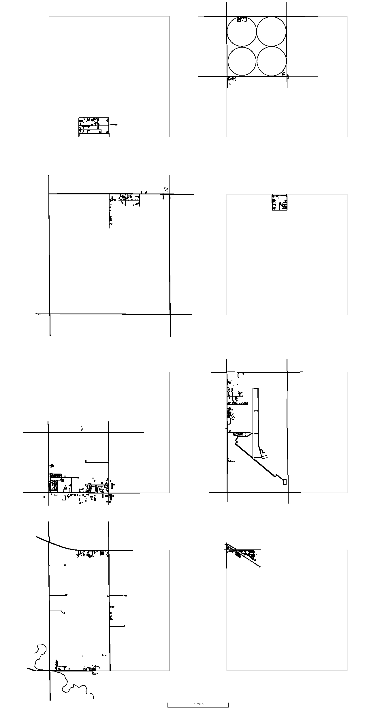 Latinx communities / “satellites” situated throughout Grant County surrounding Ulysses. These communities exist as clusters on subdivided family farms.
