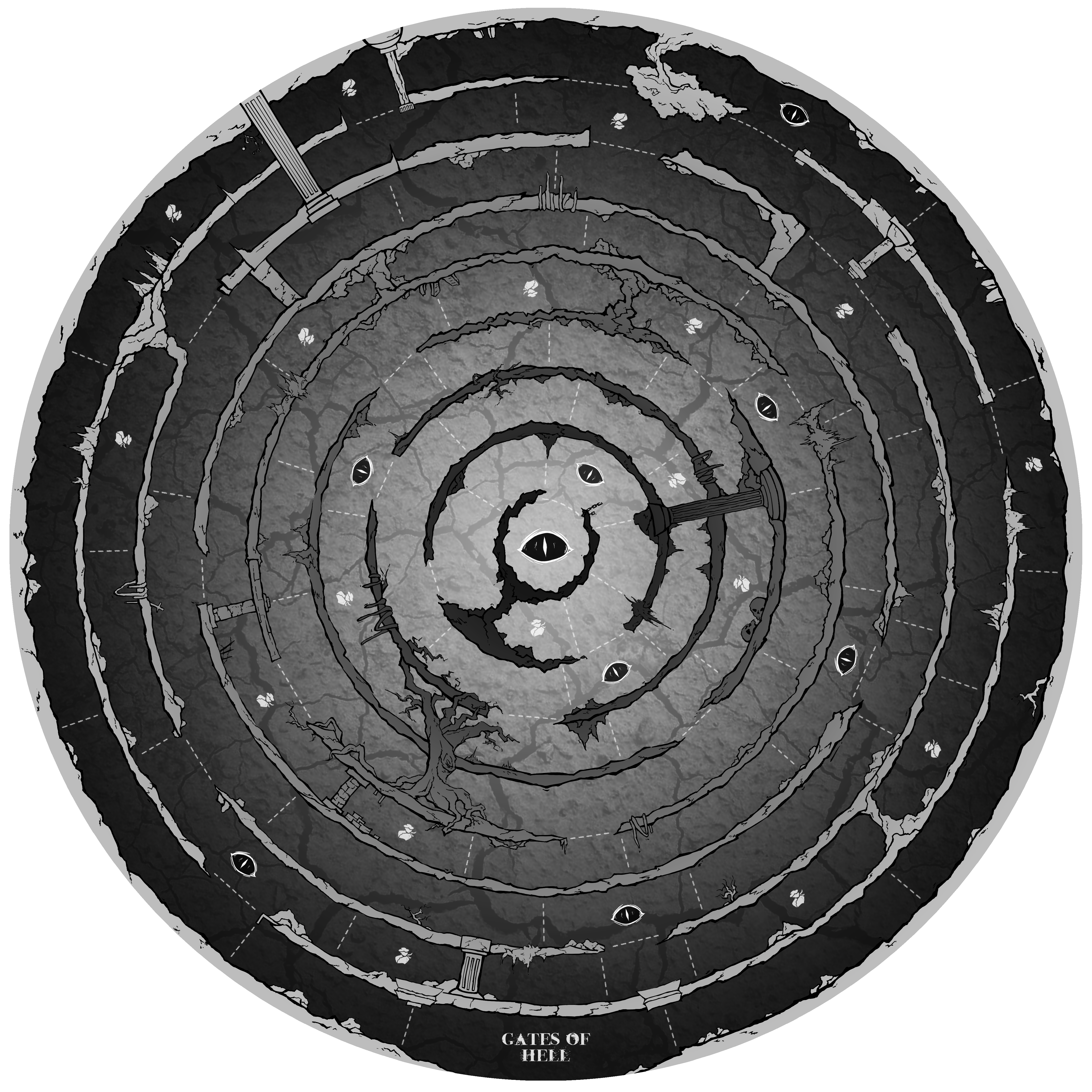 Game Board with TokensDigital Media, 18x18 in, 2023