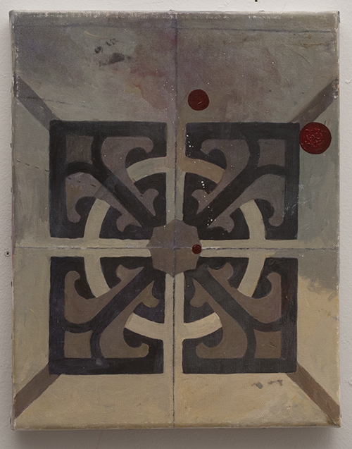 Baldosa, 1970 Acrylic on canvas, 14” x 11”