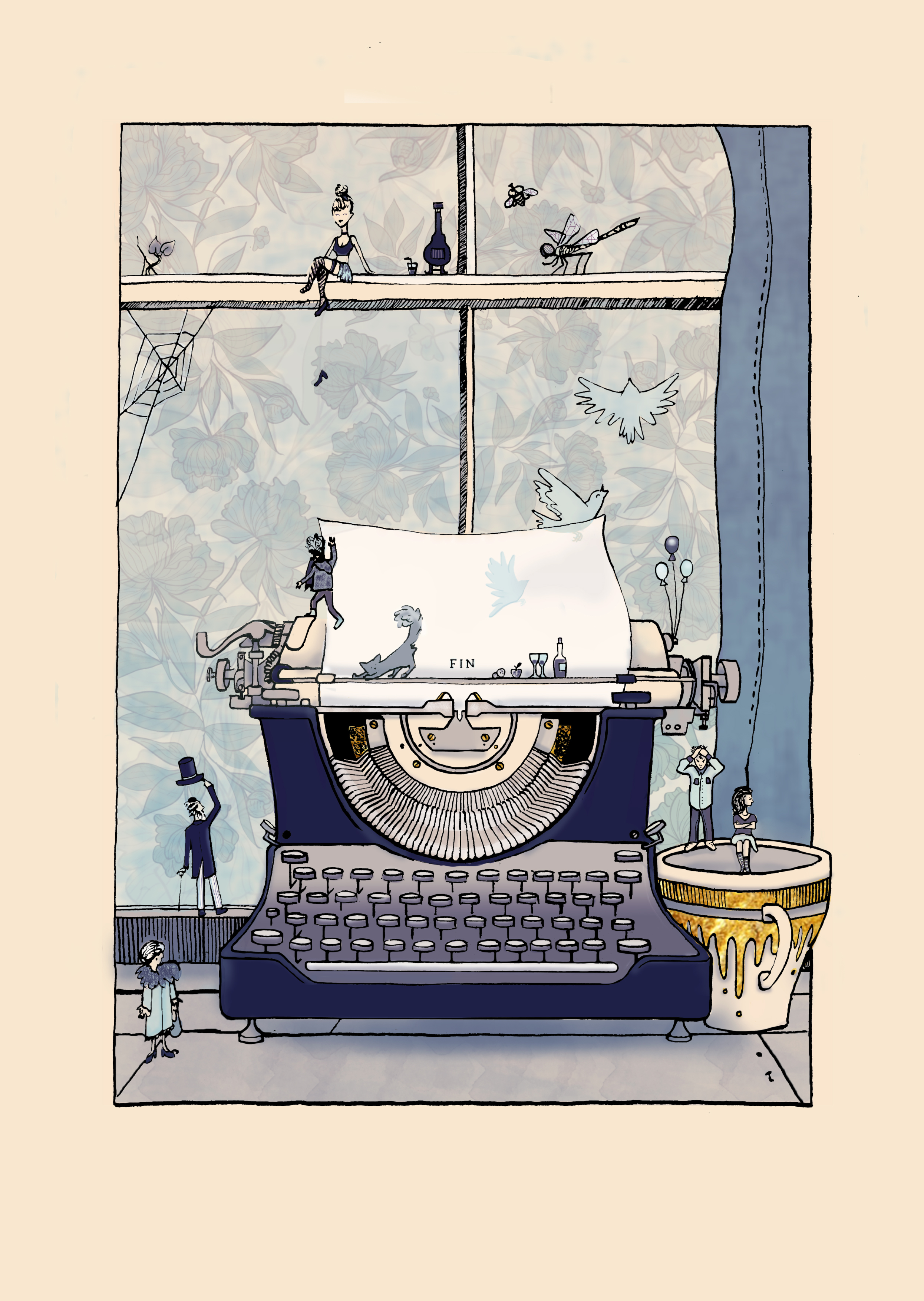 Illustratie ''Blue Mirror''