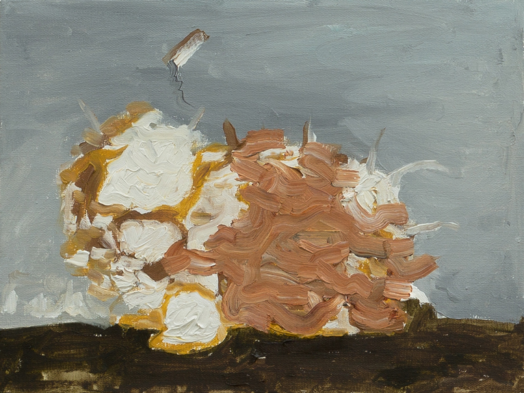 Ensaio explosão I, 2015, óleo sobre tela, 18 x 24 cm