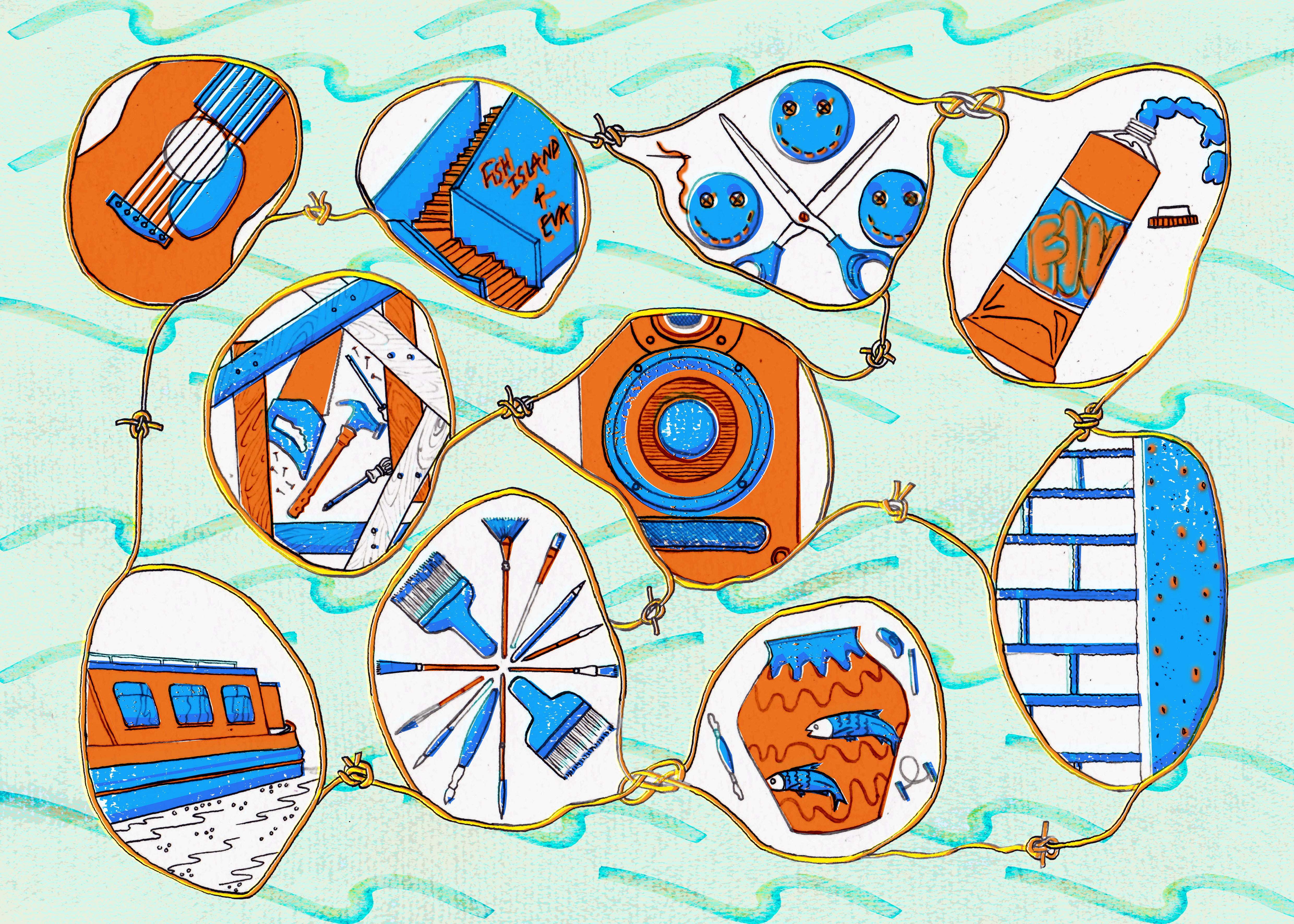 Comission to create an image that encapsulates Hackney Wick Fish Island