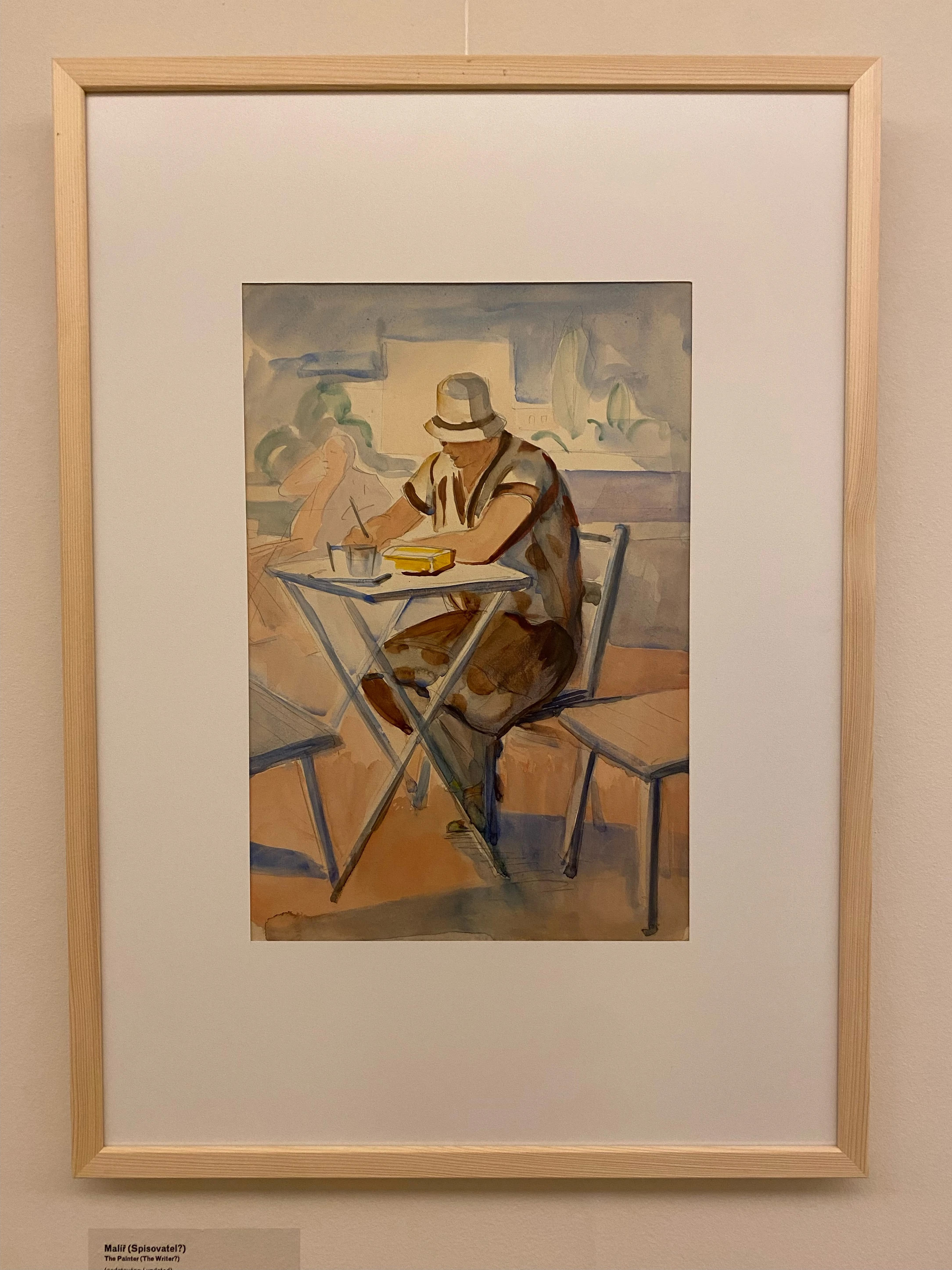 Jaroslav Král, Malíř (Spisovatel?), akvarel, Fotografie: ArtCapital