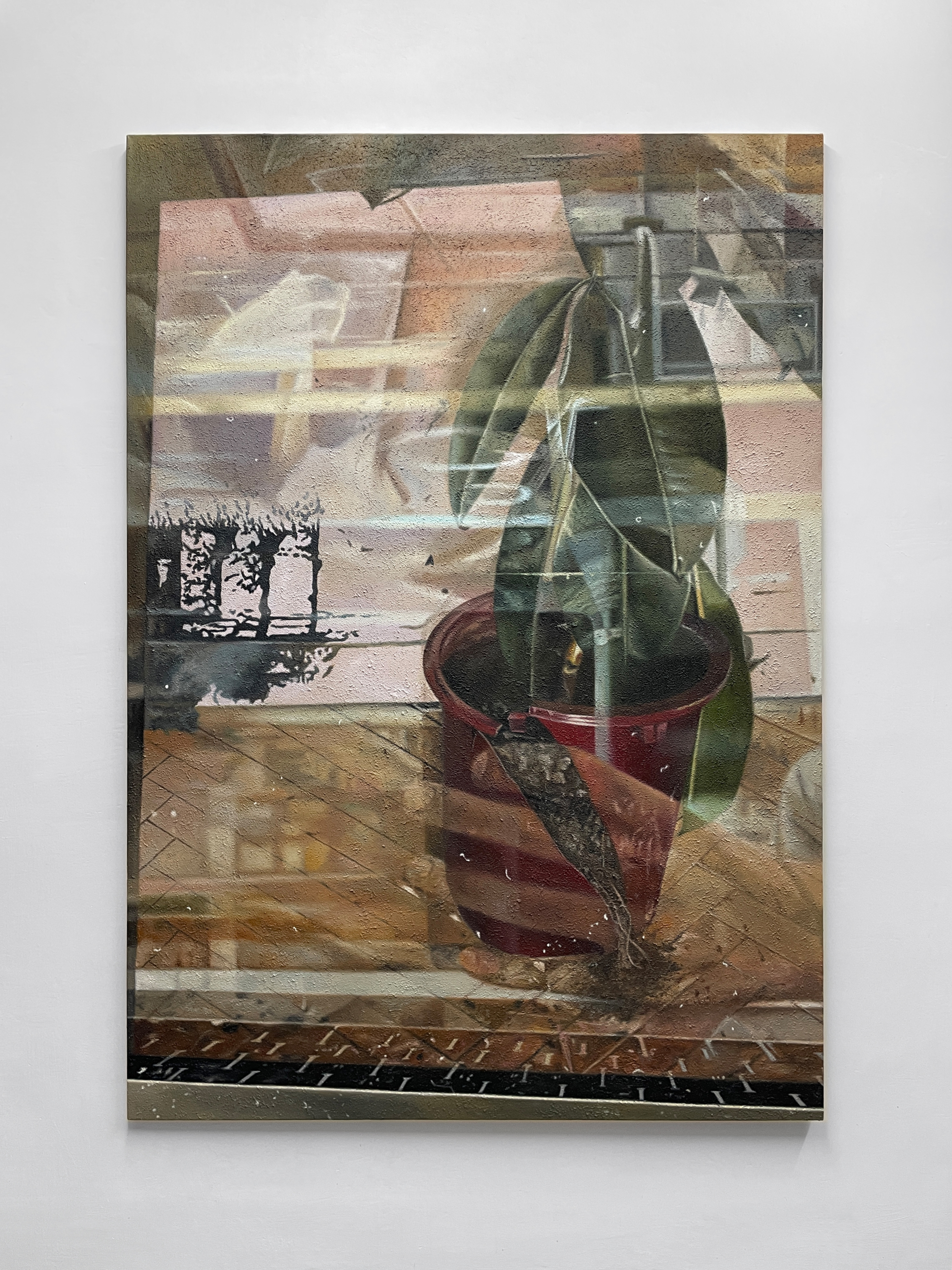 From the Artist&rsquo;s StudioSoil, sand, dust, acrylic, oil on canvas, 200x140 cm, 2025