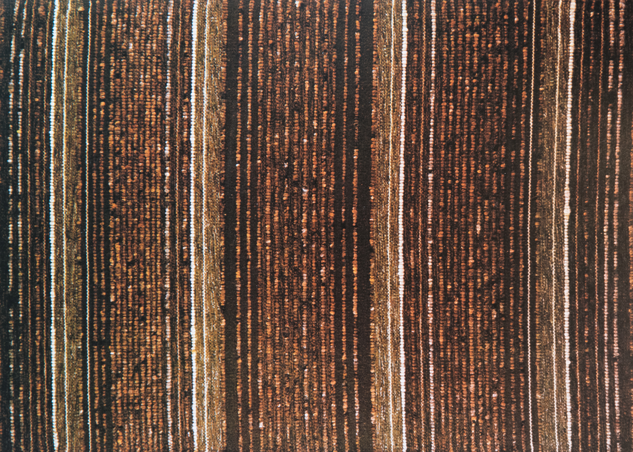 Handwoven wool rug. Serial production. 1980's