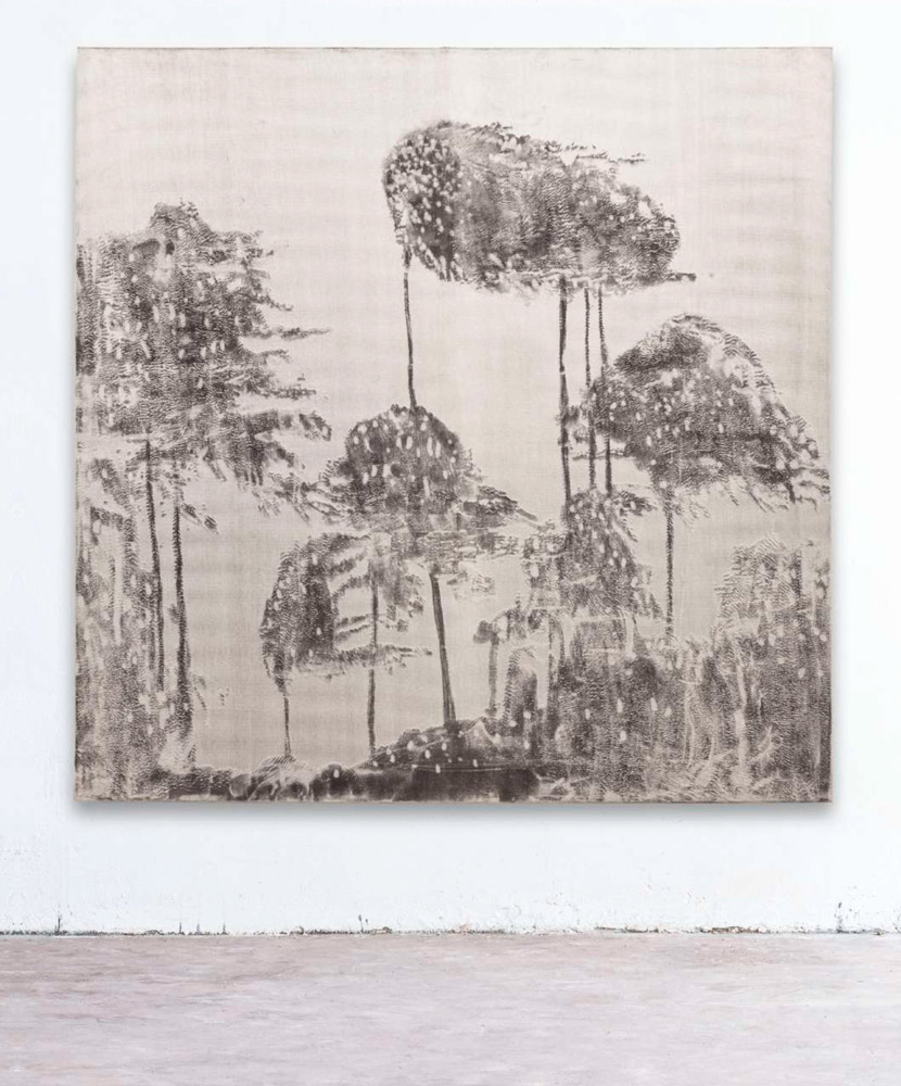 Silver Shadows, mixed technique, 200x200cm, 2019