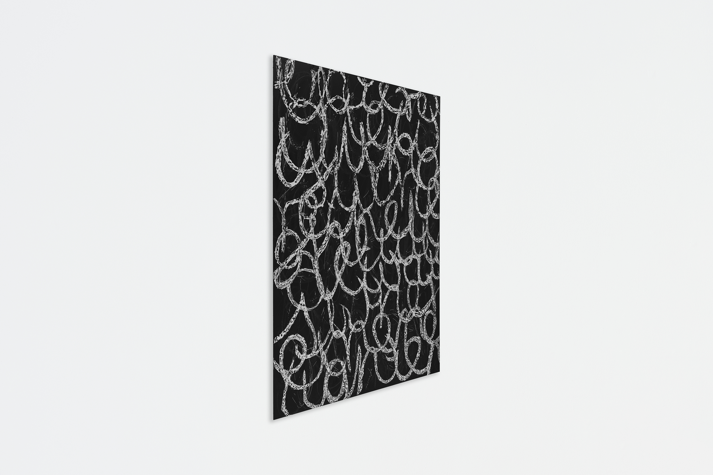 donna Kukama, Their wound is where the light will always enter (2025) | Water based enamel, acrylic, graphite and solace on aluminium, 152.5 x 122 x 2 cm