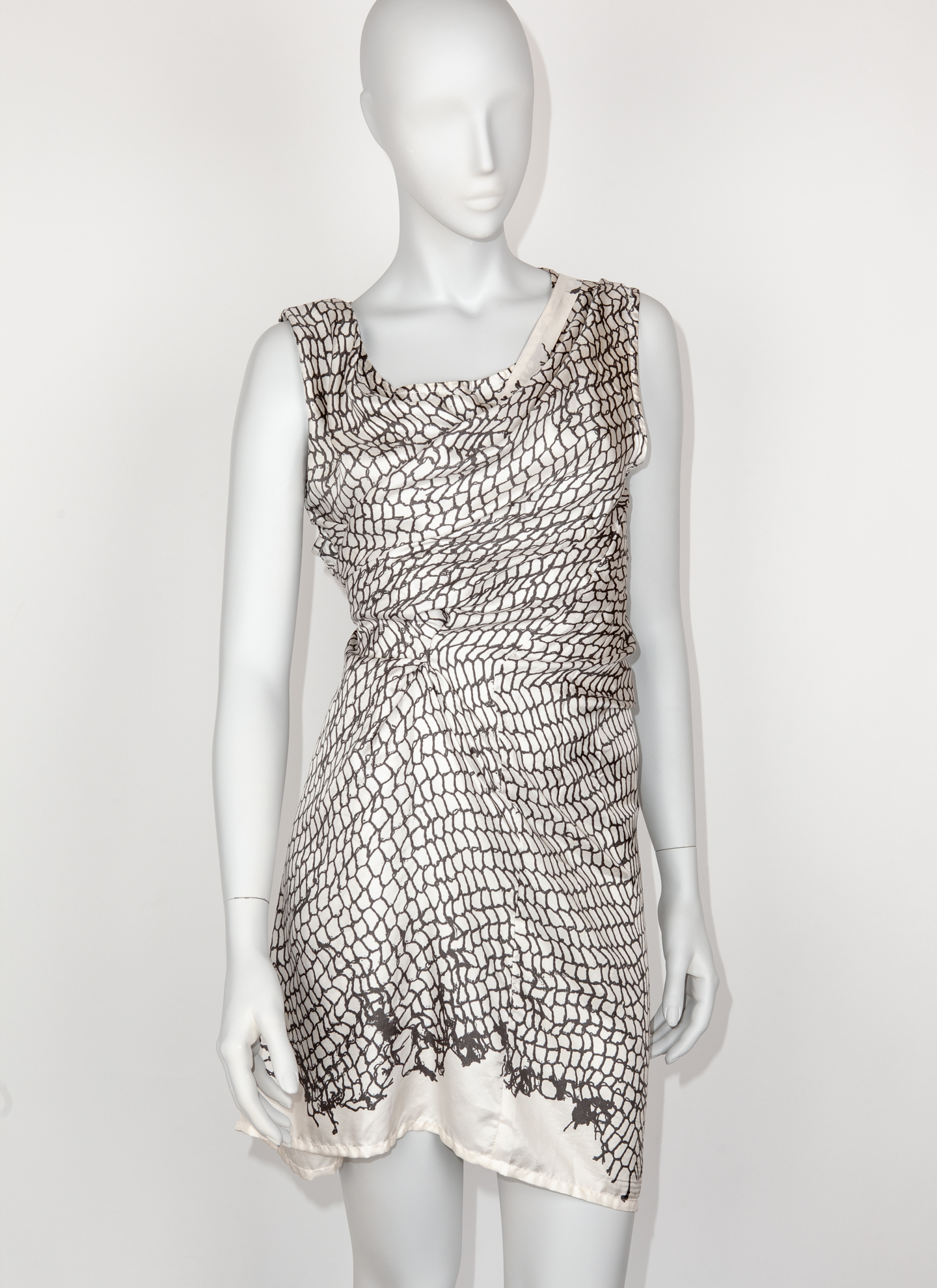 ANN DEMEULEMEESTER SILK SHIFT DRESS S/S 2001 - ninetwofive