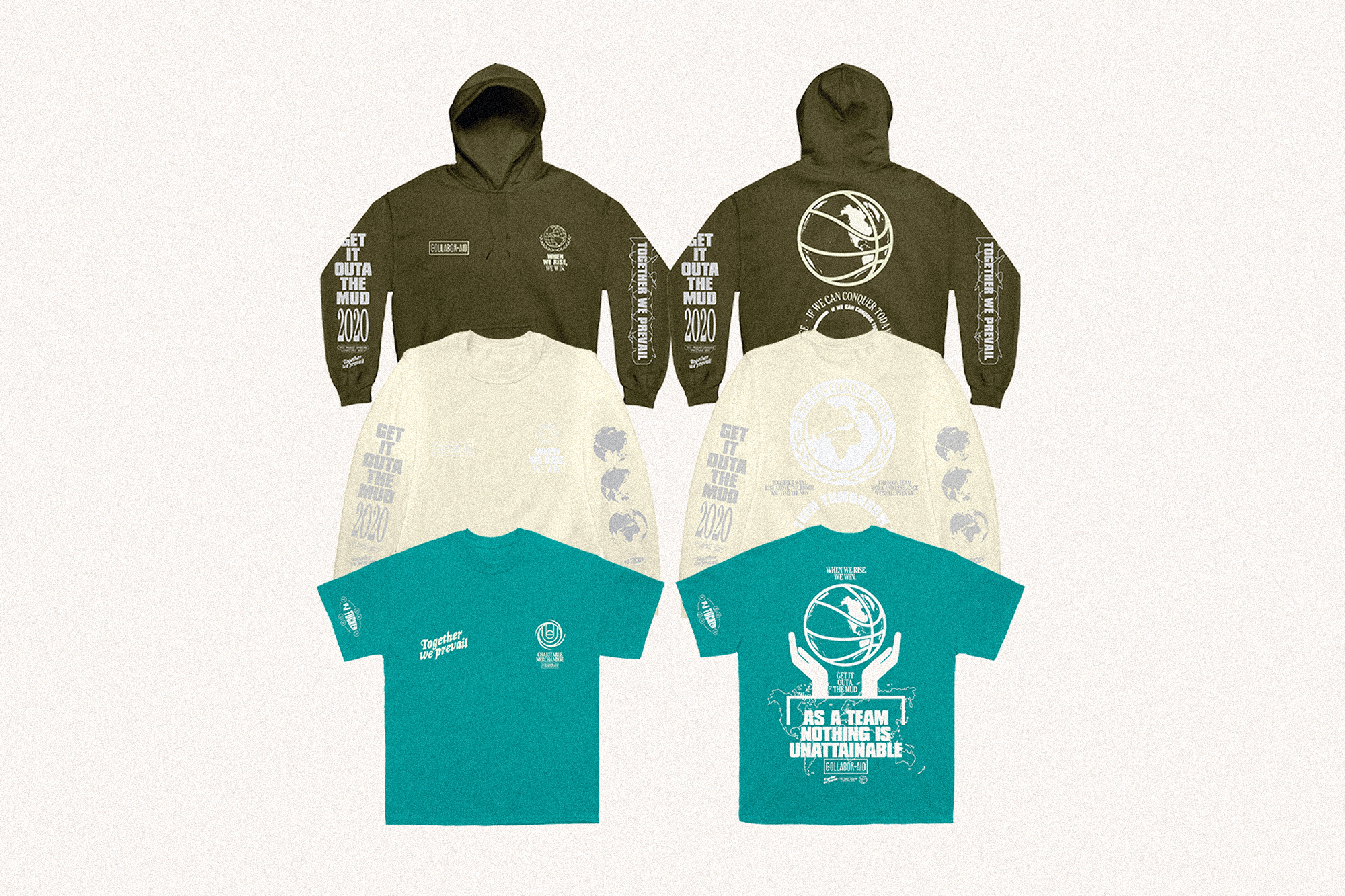 Merch design for NBA player P. J. Tucker in collab with Joe Perez & Foot Locker as part of COLLABORAID, an exclusive collection supporting those affected by Covid-19. Joe Perez Studios - Creative Direction: Joe Perez & WØRKS Studio, 2020