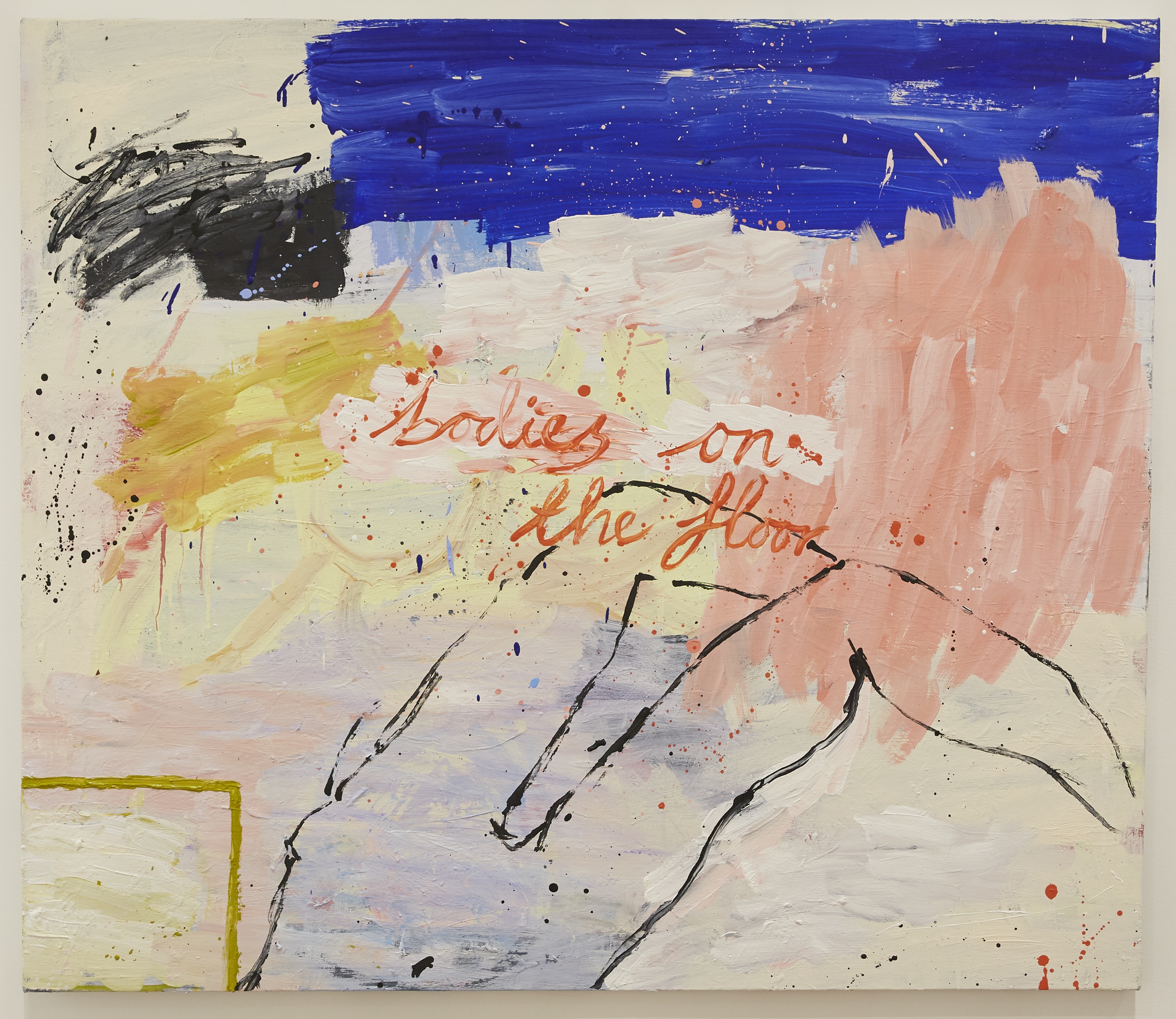 Kim Booker, Blue Curtain II, 2021, Oil on Canvas, 97 x 112 cm, (KB-0903121)