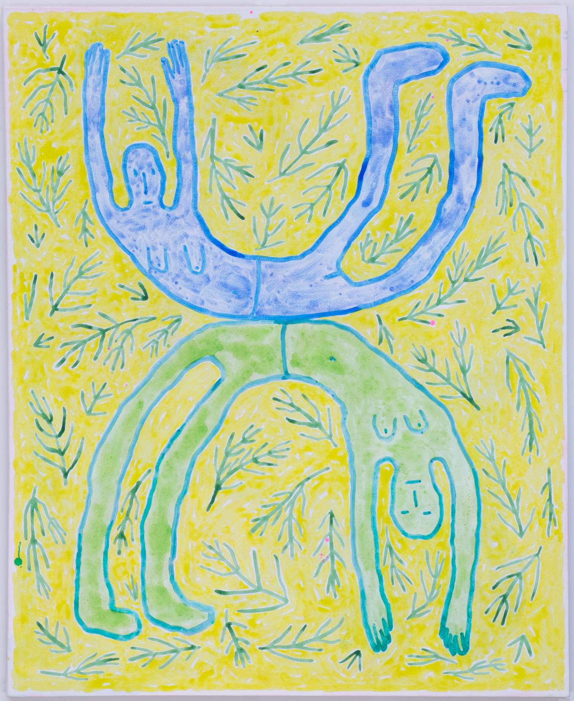 Polina Bertou, Untitled (celestial mechanics), 2024, Flashe on canvas, 54 x 43.5 in.
