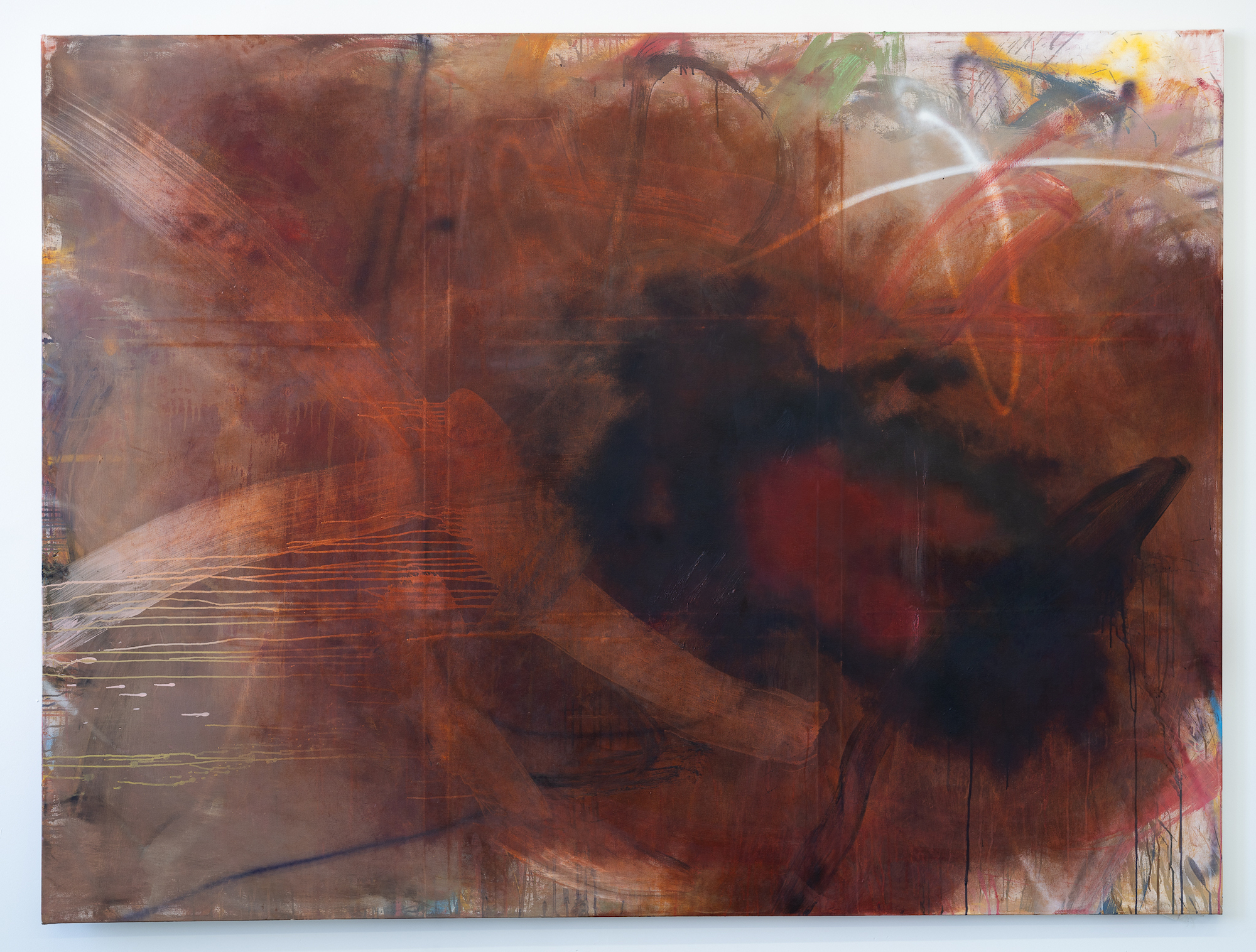 'scream' - 2023, oil, acrylic, enamel, aerosol on canvas, 72x96