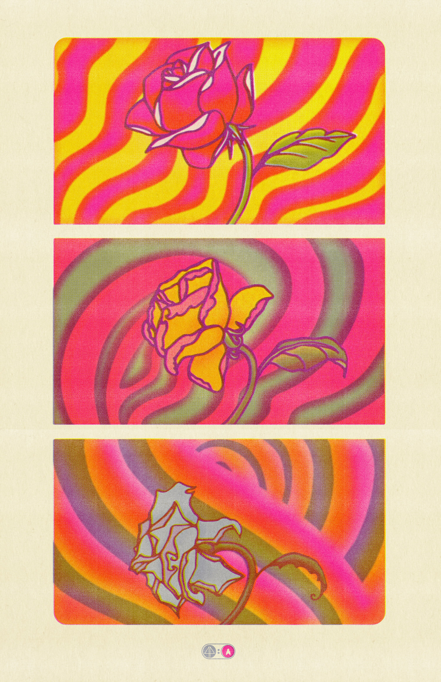 Dissection Triptych 11"x 17" Riso Print