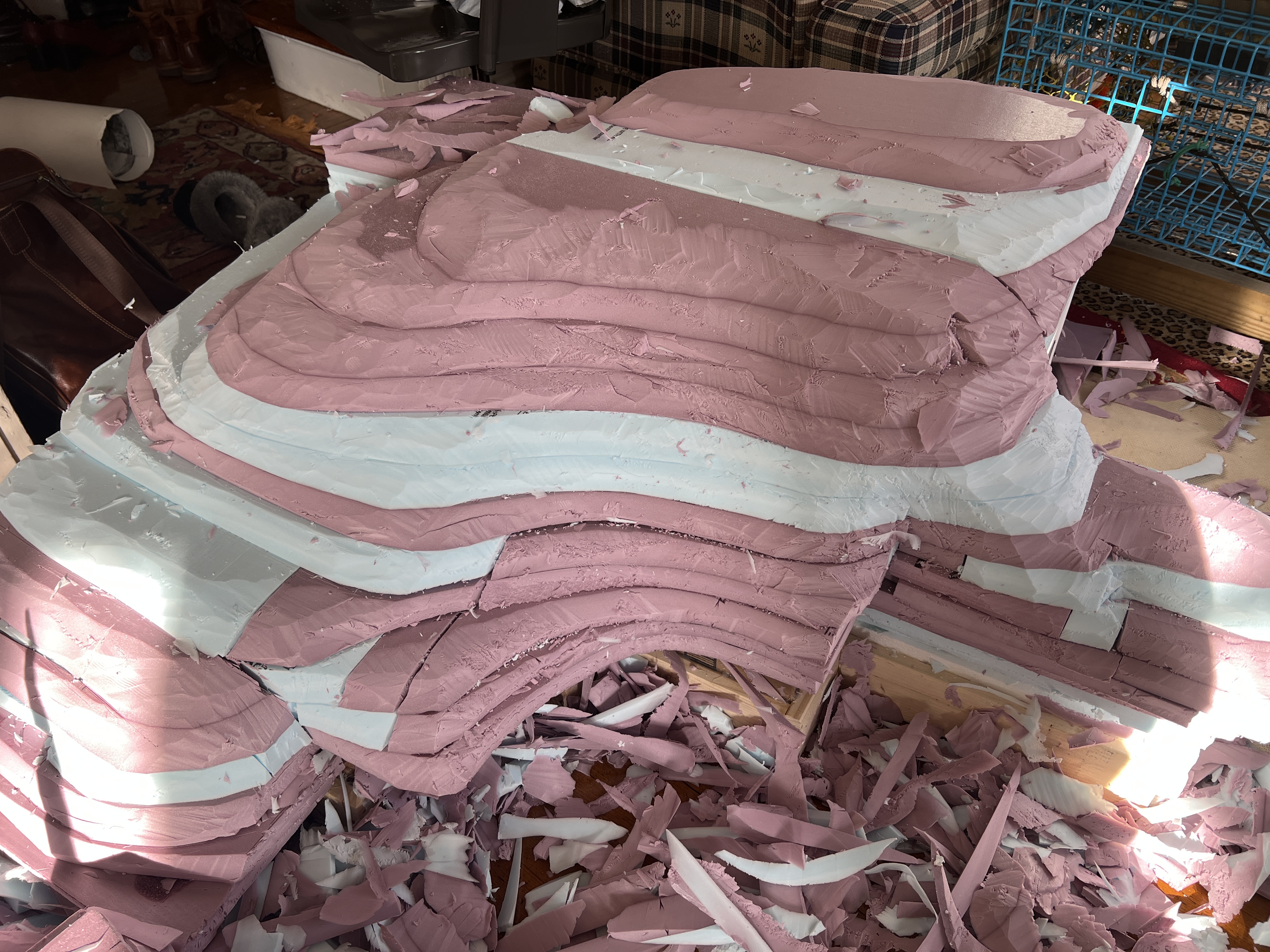 Beginning of large hill carving. 