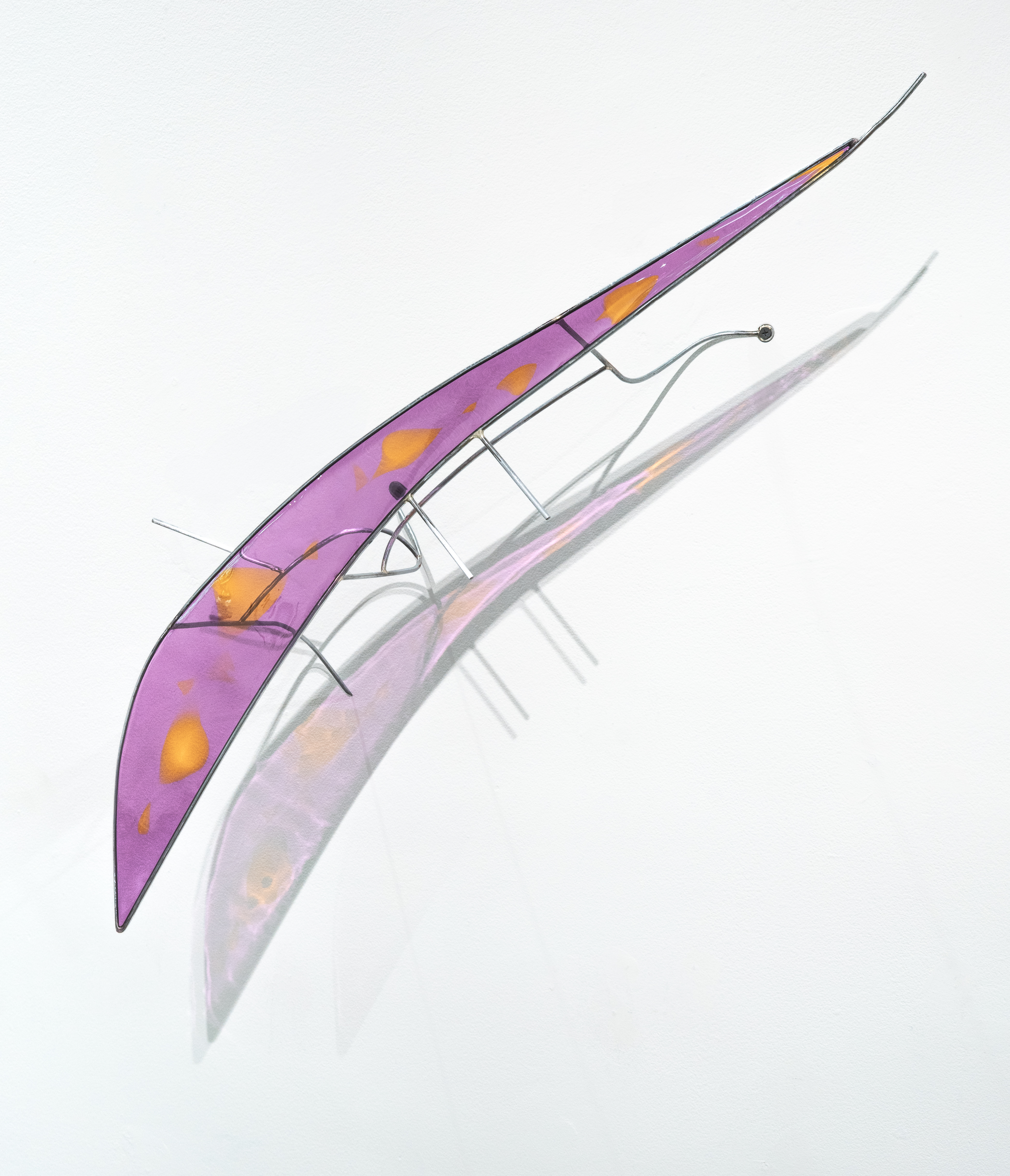 Fragile Truths, 2025, Steel from salvaged elections signs, epoxy resin, 30 x 12  x 9 inches