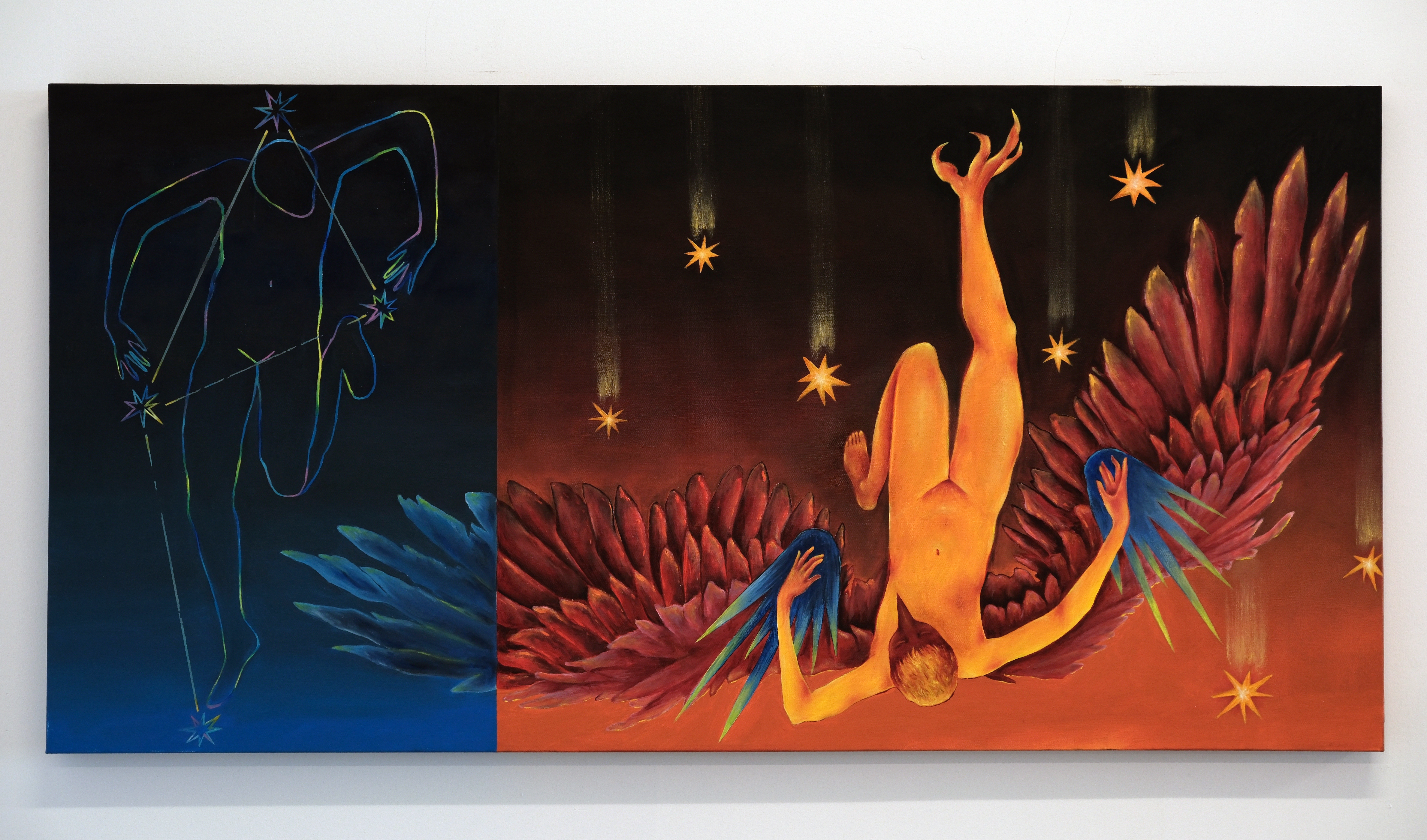 Forgotten Constellation: The Fall of the Angel, 2022 - 24 x 46in 