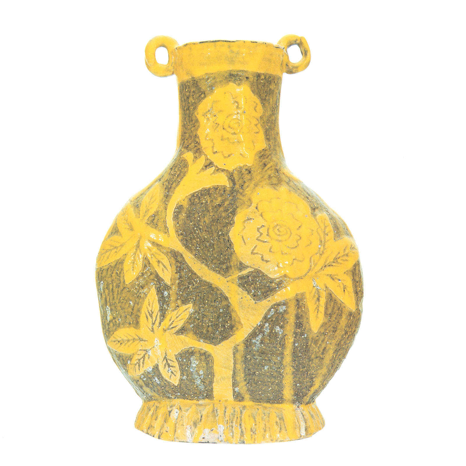 Yellow flower vase, 1990sGlazed ceramic stonewareHeight 26.5cm
