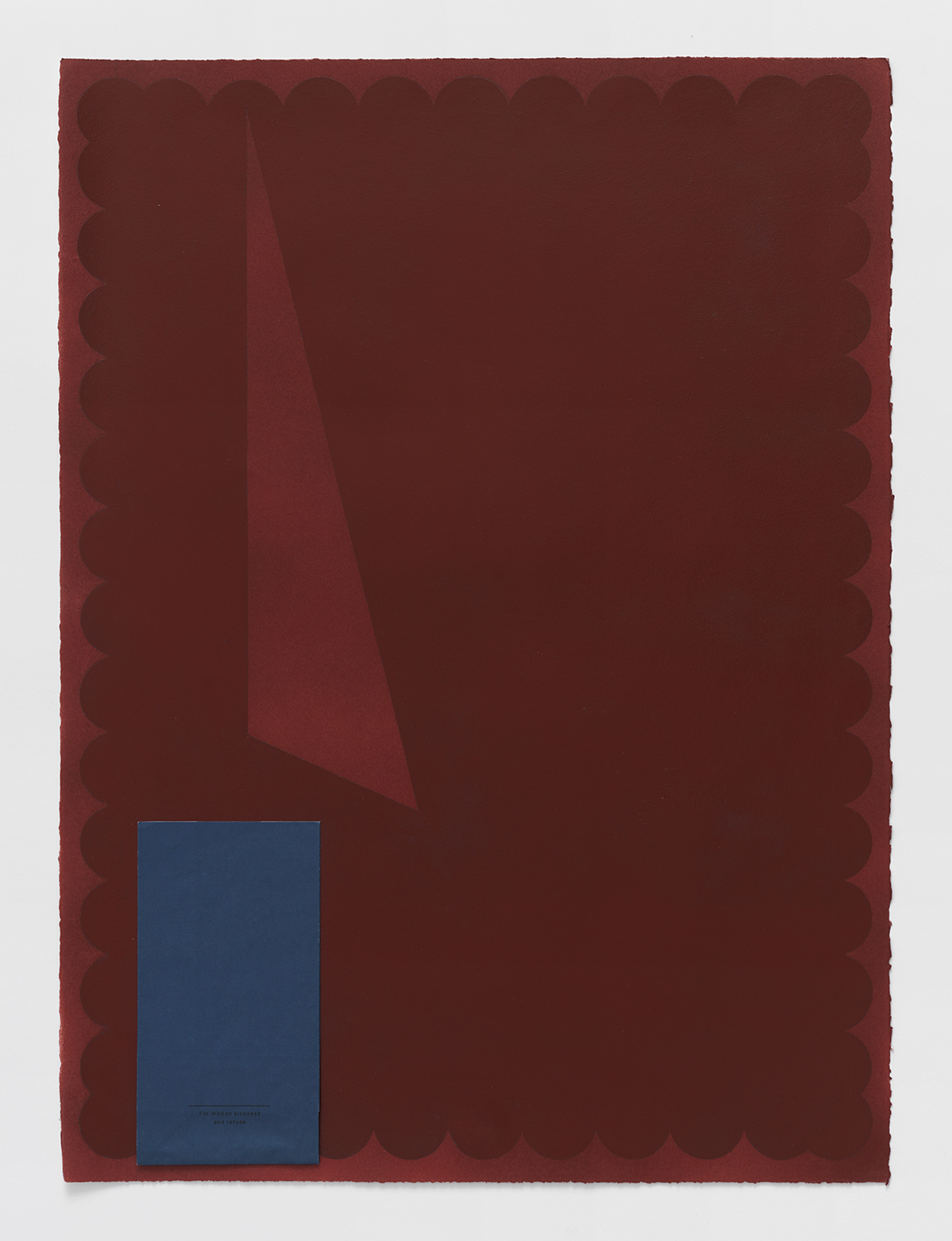 For Motion Sickness and Refuse, 2013, Spray paint, gesso and collage on paper, 30 x 22 1/2 inches