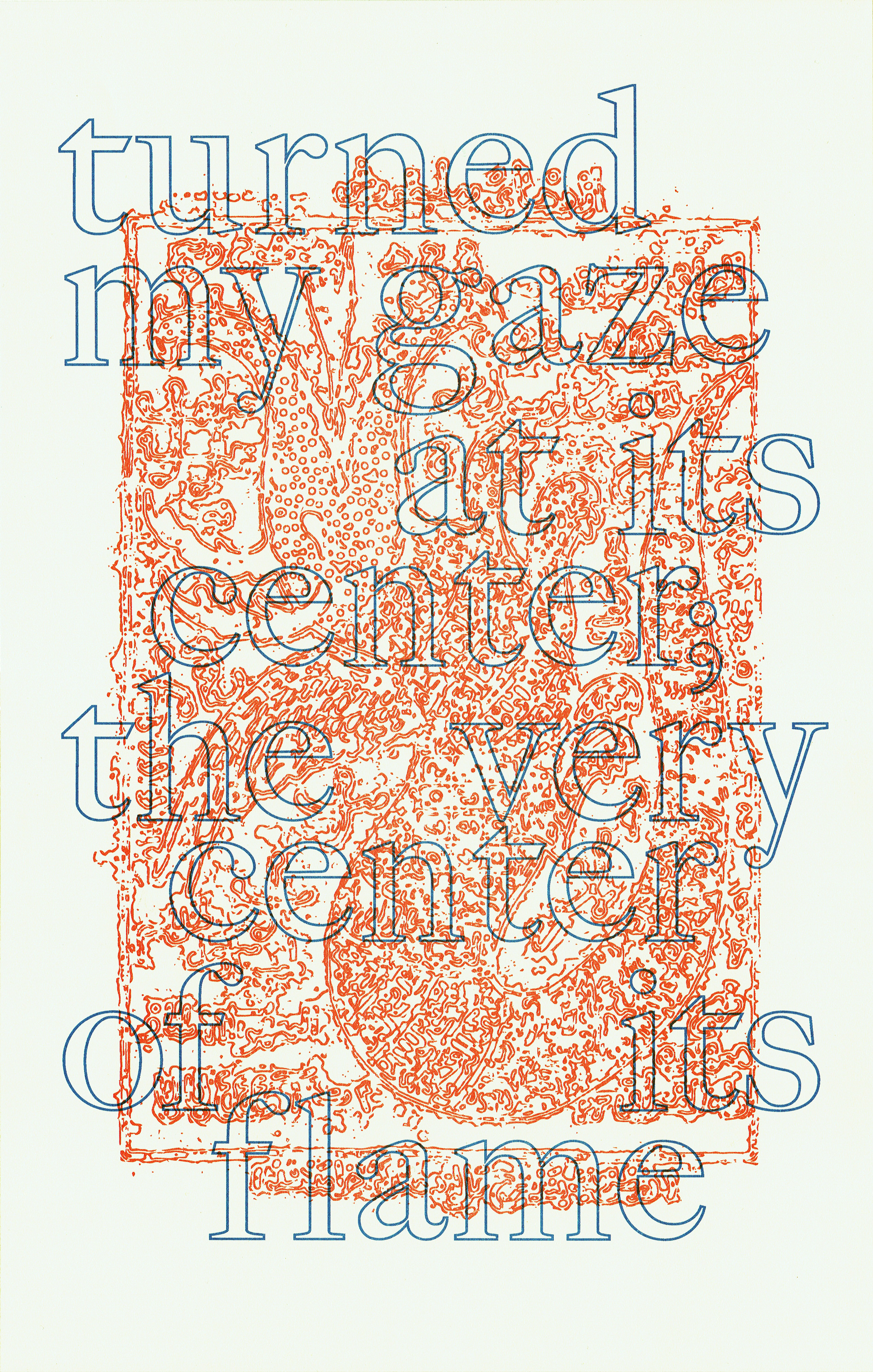 POUYA AHMADI, "turned my gaze at its center; the very center of its flame."
