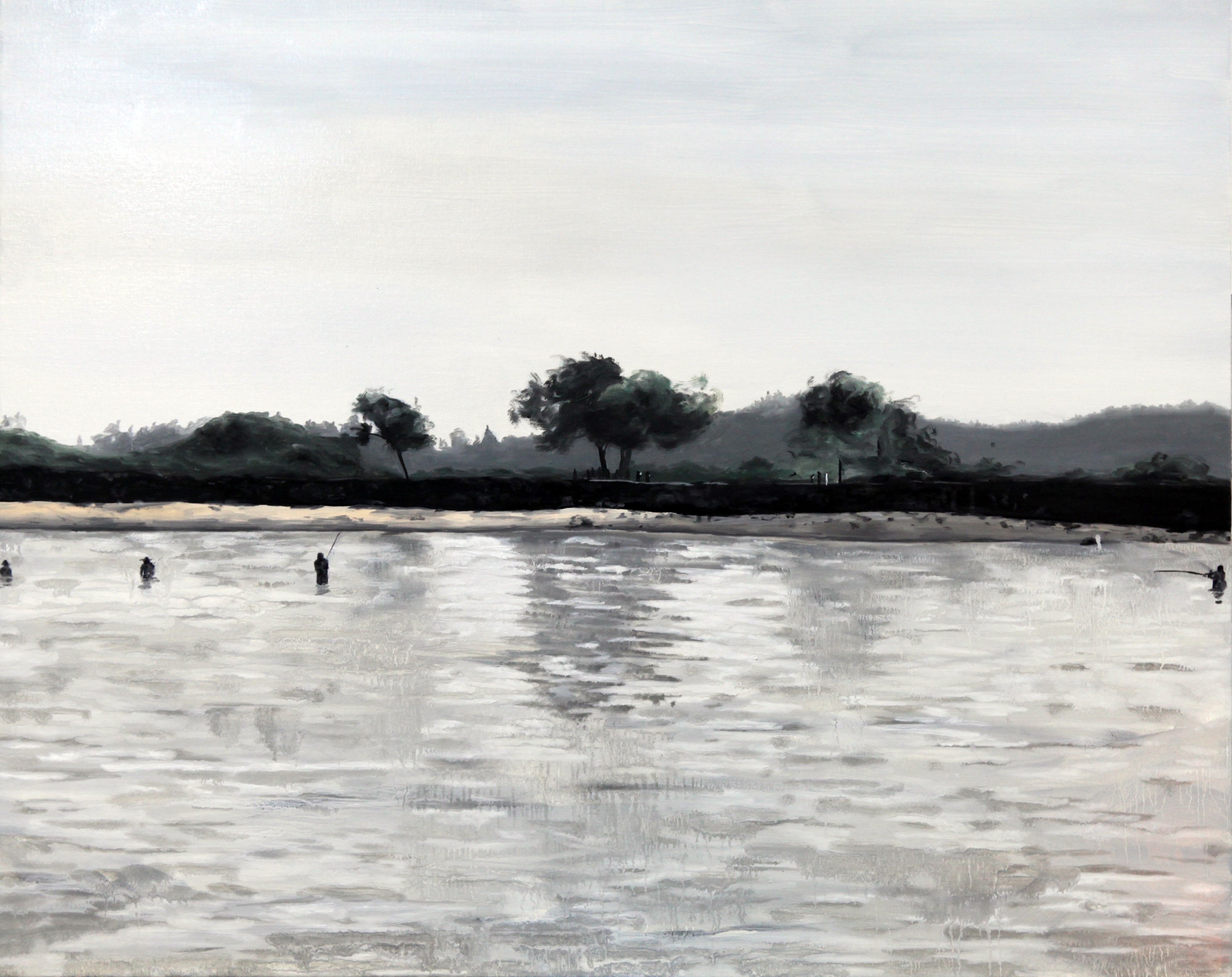 Nosik Lim, Namhan river_6, 2017. Oil on canvas. 38 x 45.5 cm (15 x 18 in). Courtesy of the artist 