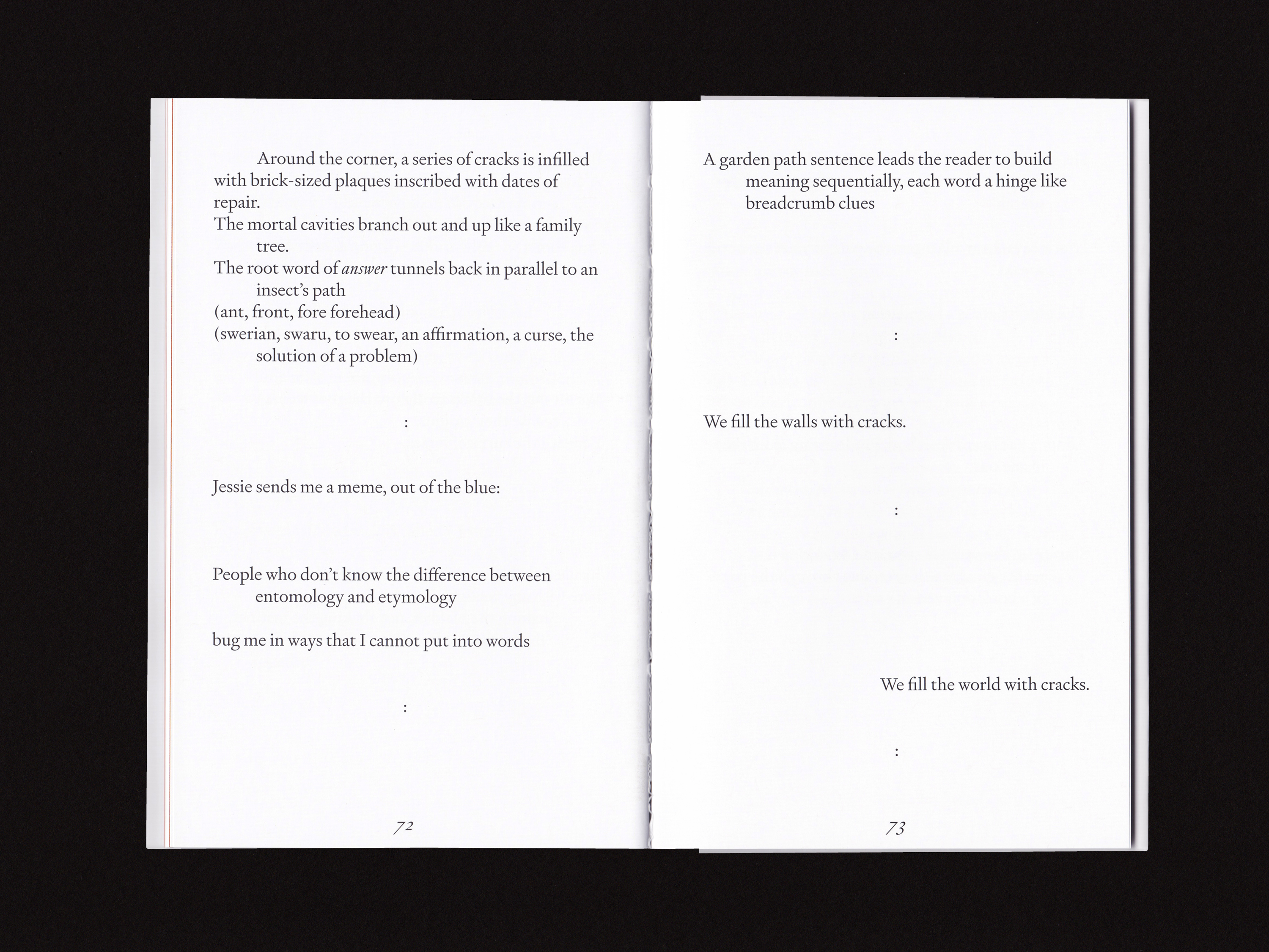 Publication design for 'Susan Jacobs: The ants are in the idiom', Buxton Contemporary, 2022. 