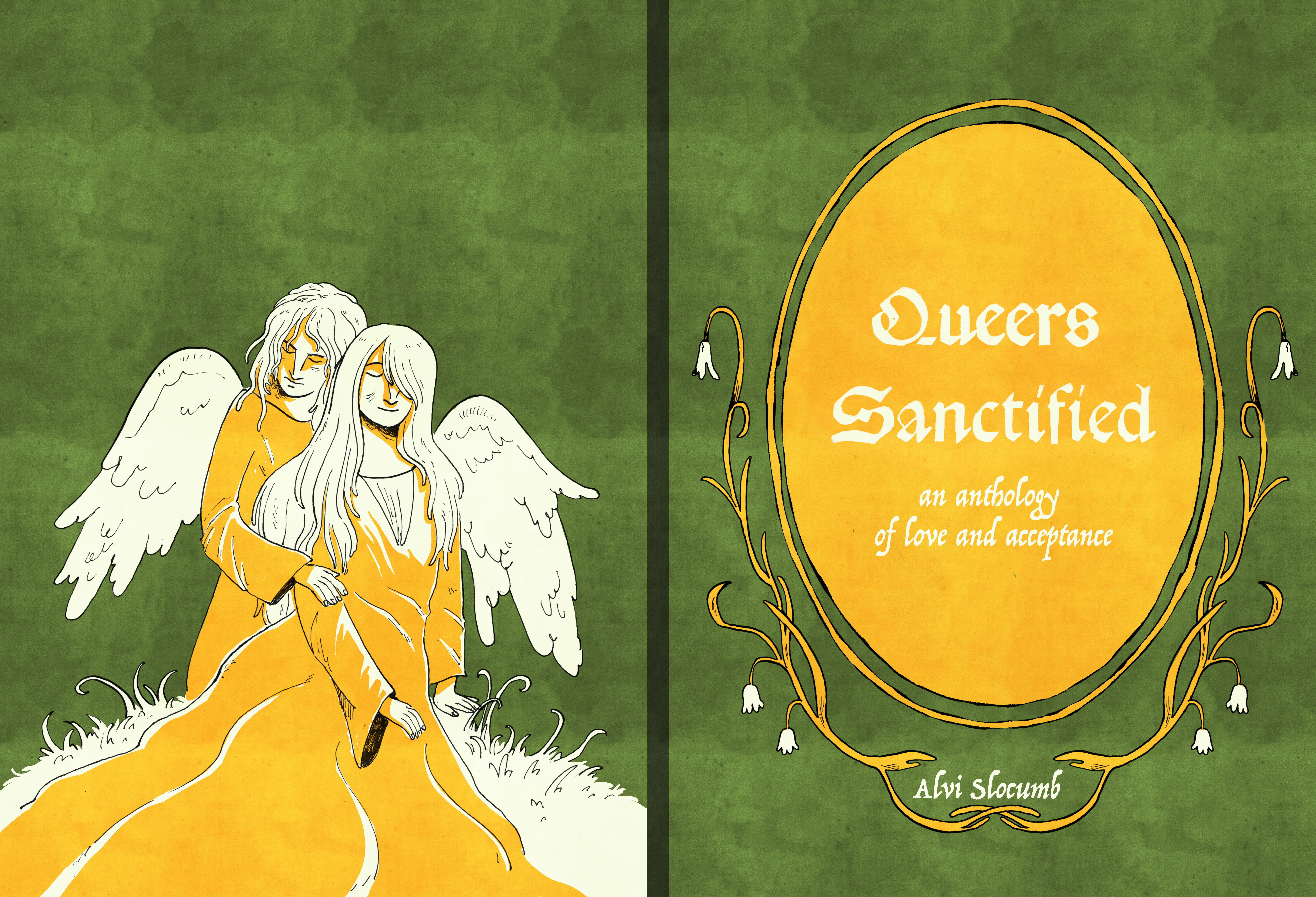 Alvi Slocumb, Queers Sanctified, Ink and Digital Color, 25”x17”