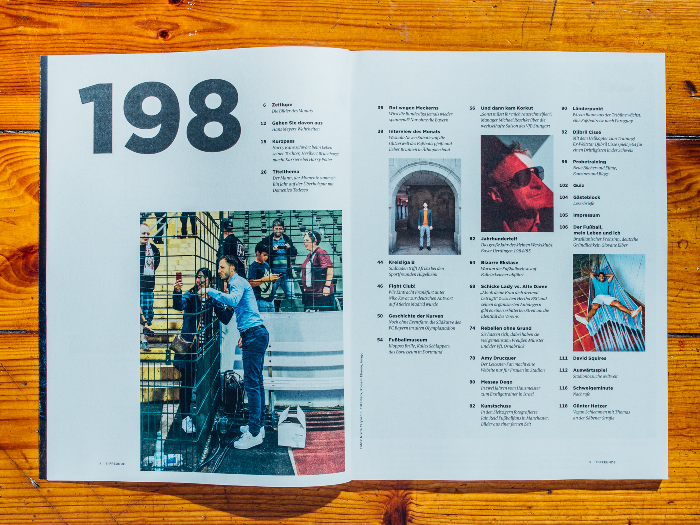 11Freunde #198 / Ein Jahr unterwegs mit Tedesco / April 2018