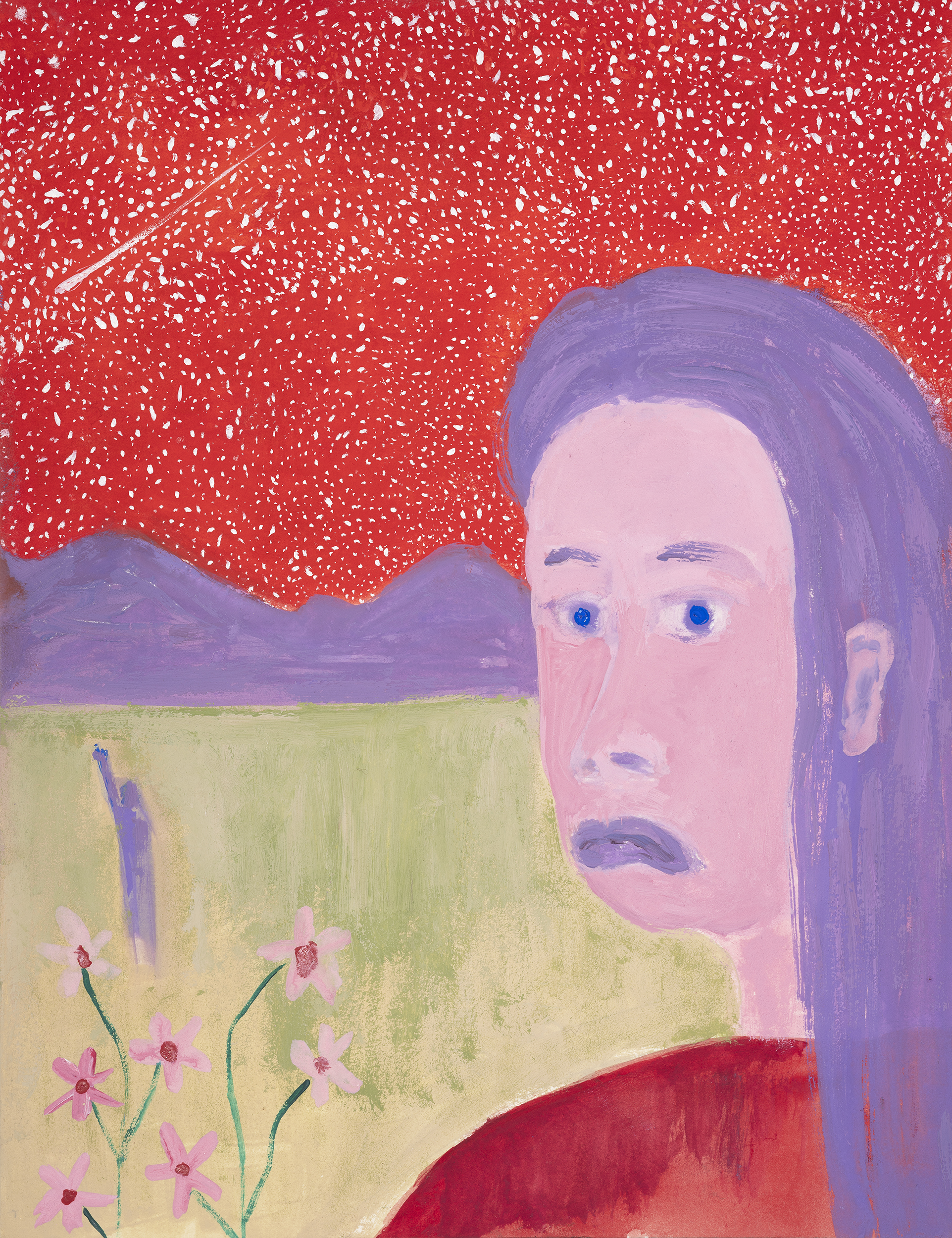 The astronomer, Gouache on paper, 20x26 cm, 2024