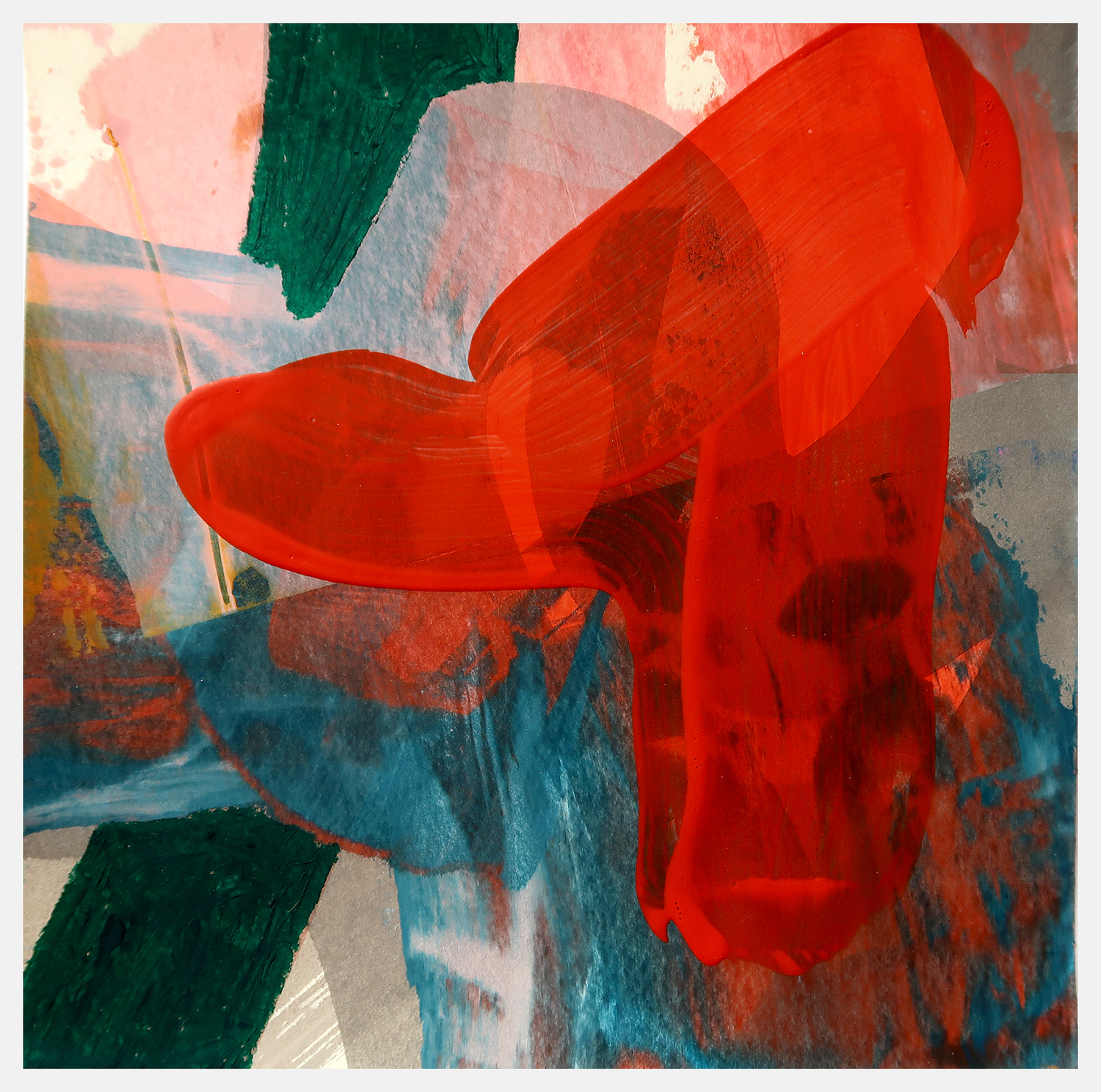 Untitled 550, 2021, Mixed media on paper, 20x20cm