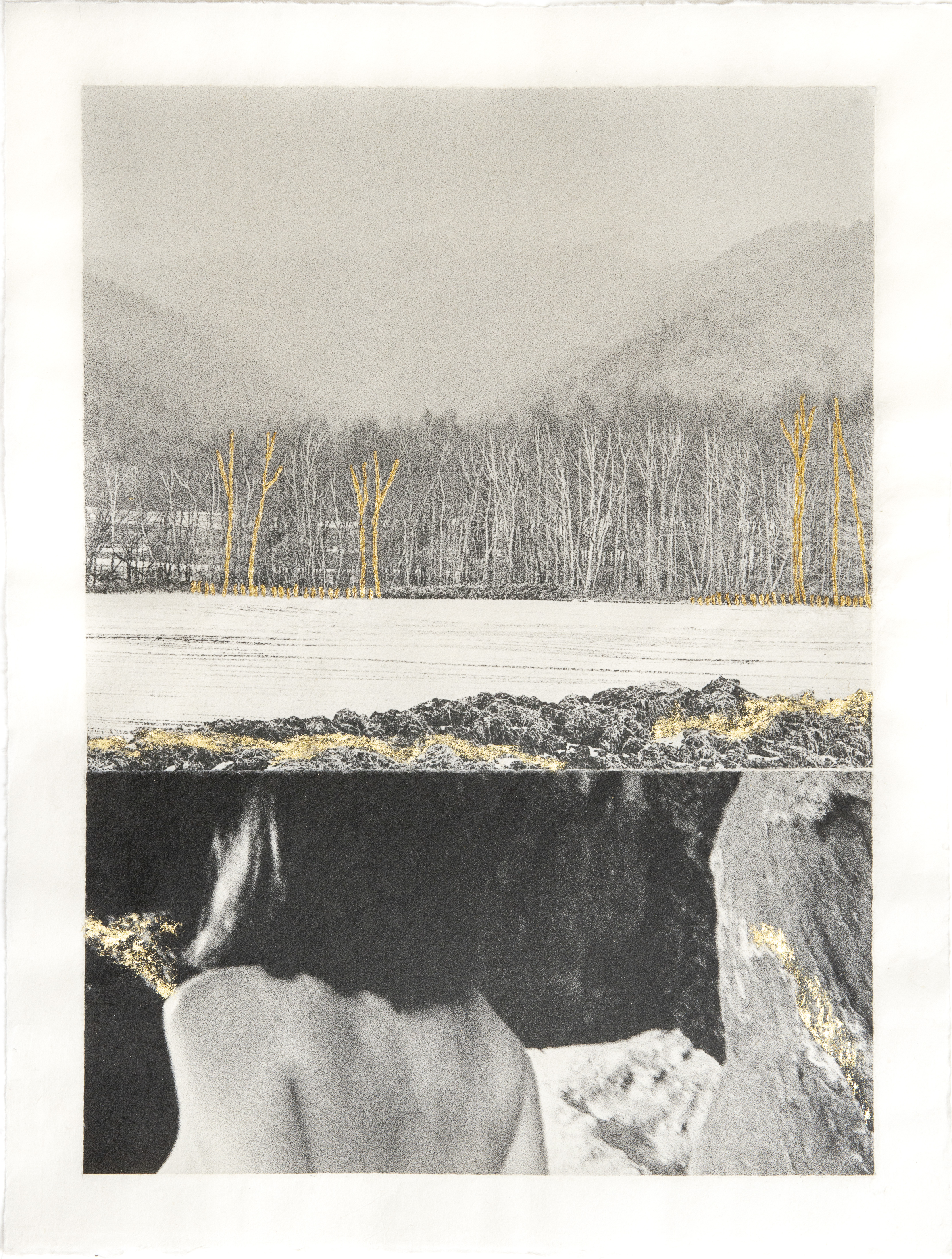 Esteem triptych 2 / collage 43 x 56 cm / framed 51 x 64 cm