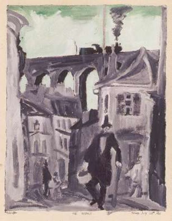 Lyonel Feininger, The Viaduct, Meudon