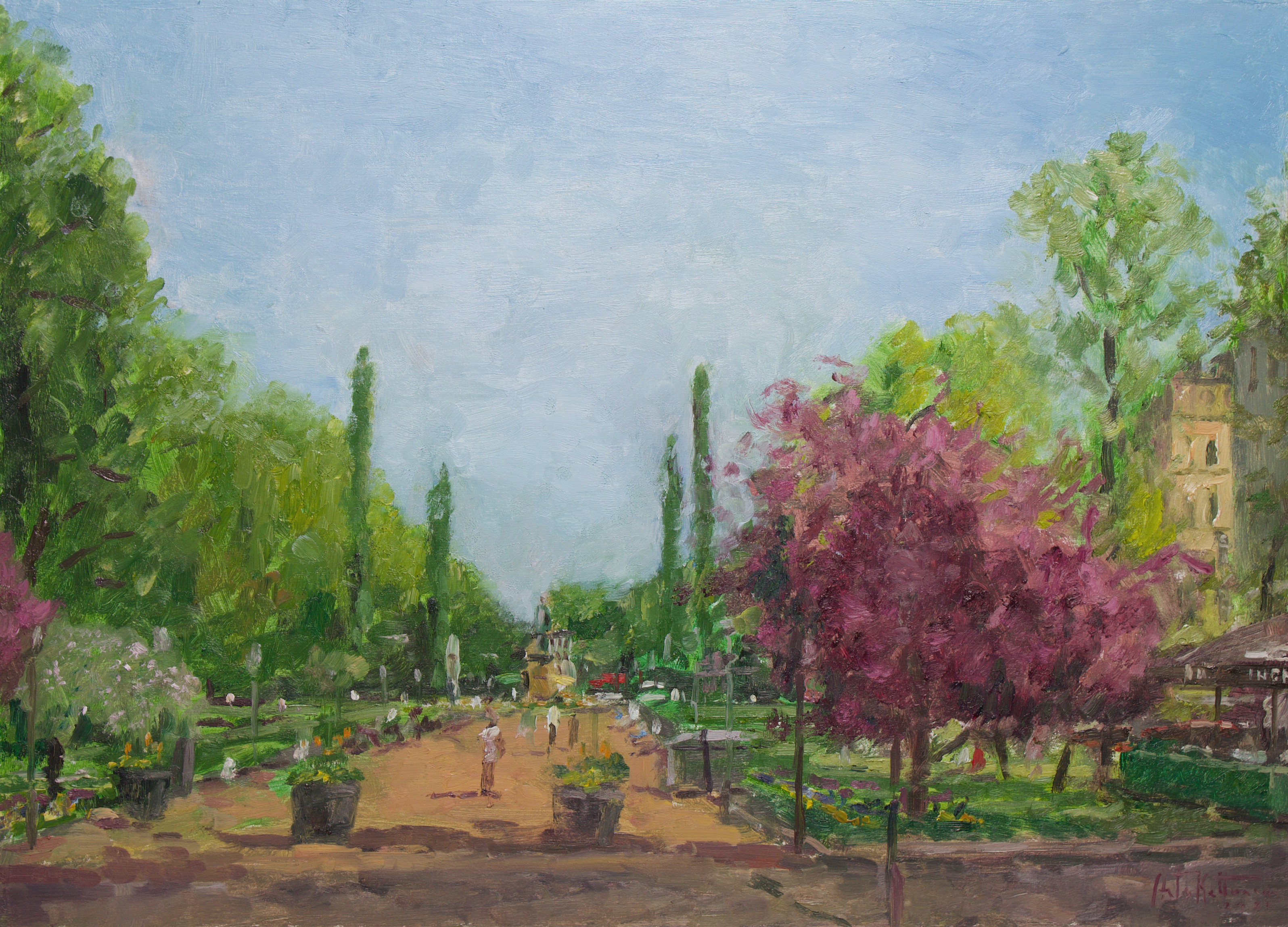 "Esplanadi", oil, 34x47cm, 2021