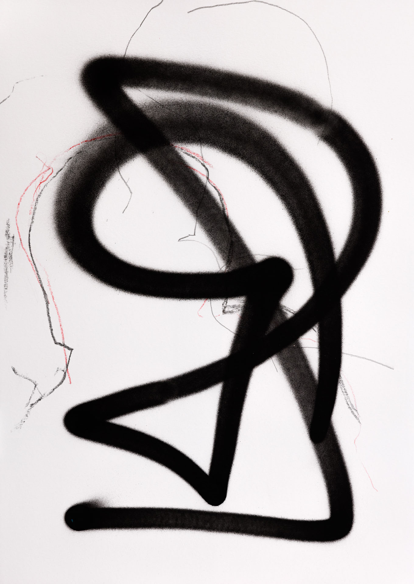 o. T.Sprayfarbe auf PapierDIN A2