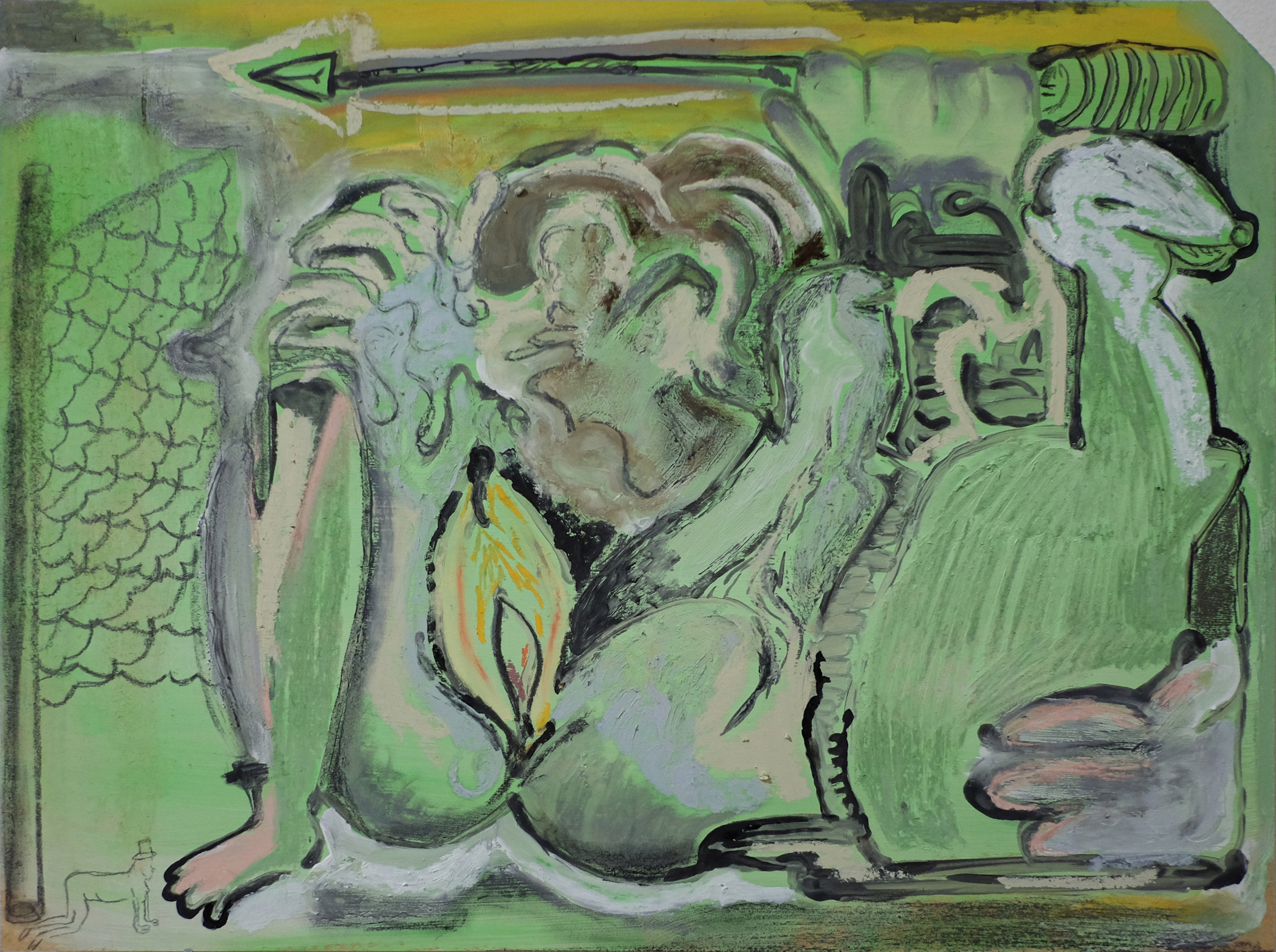 les pieds gelés devant votre putain de barbelé de merde, 12 x 16 in.