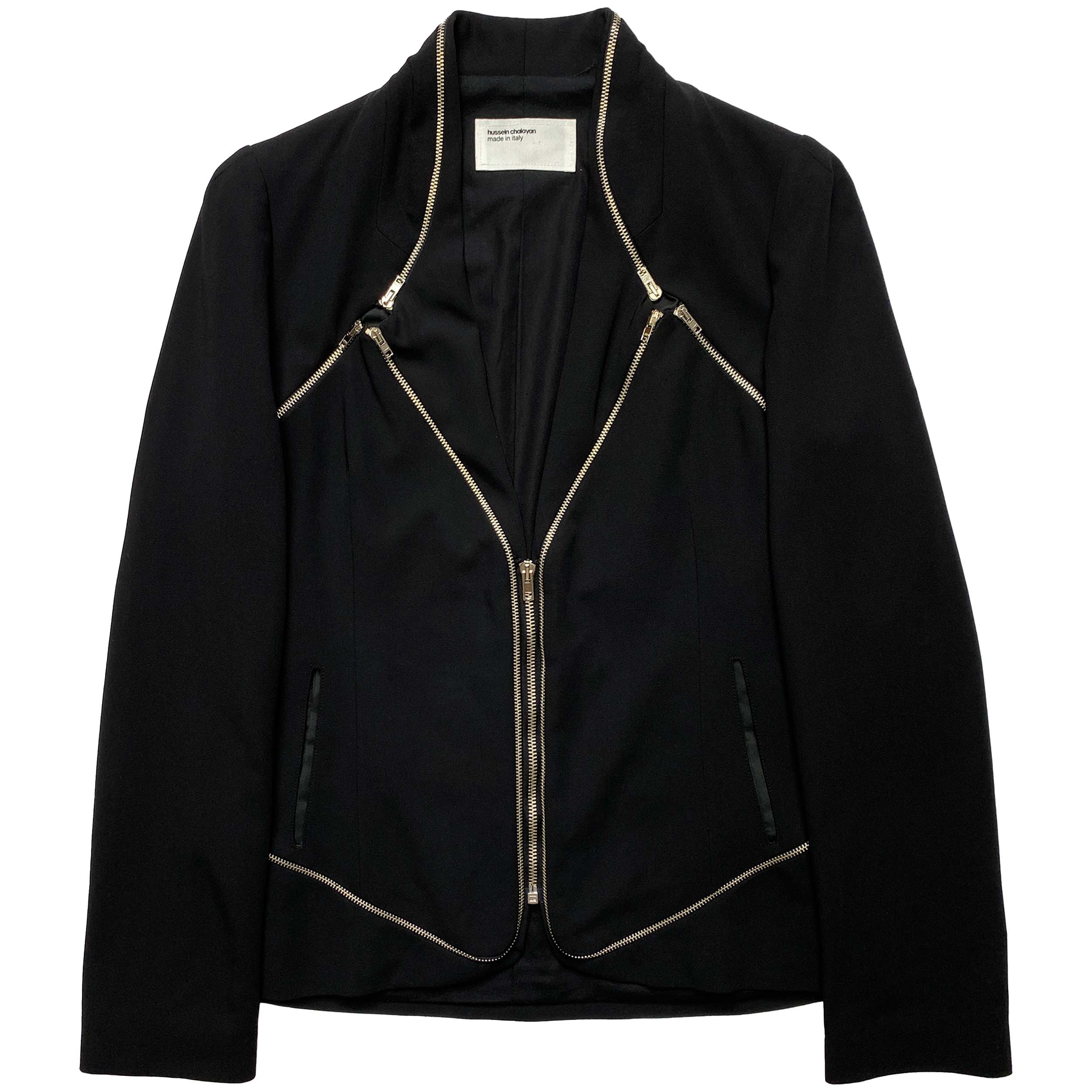 Hussein Chalayan, A/W 2003 Wool Zipped Blazer Jacket - La Nausée